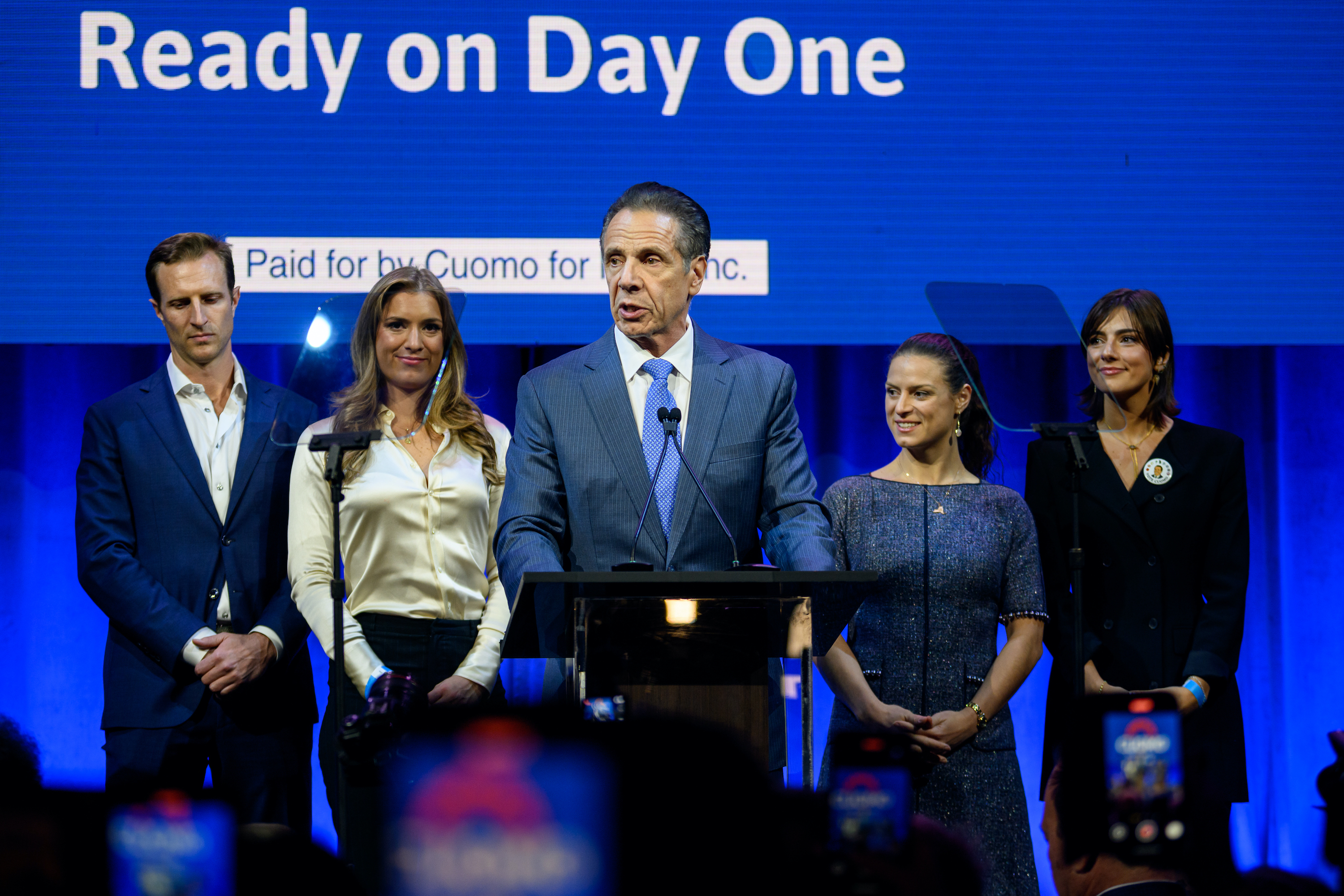 Andrew Cuomo delivers a concession speech on Election Night.