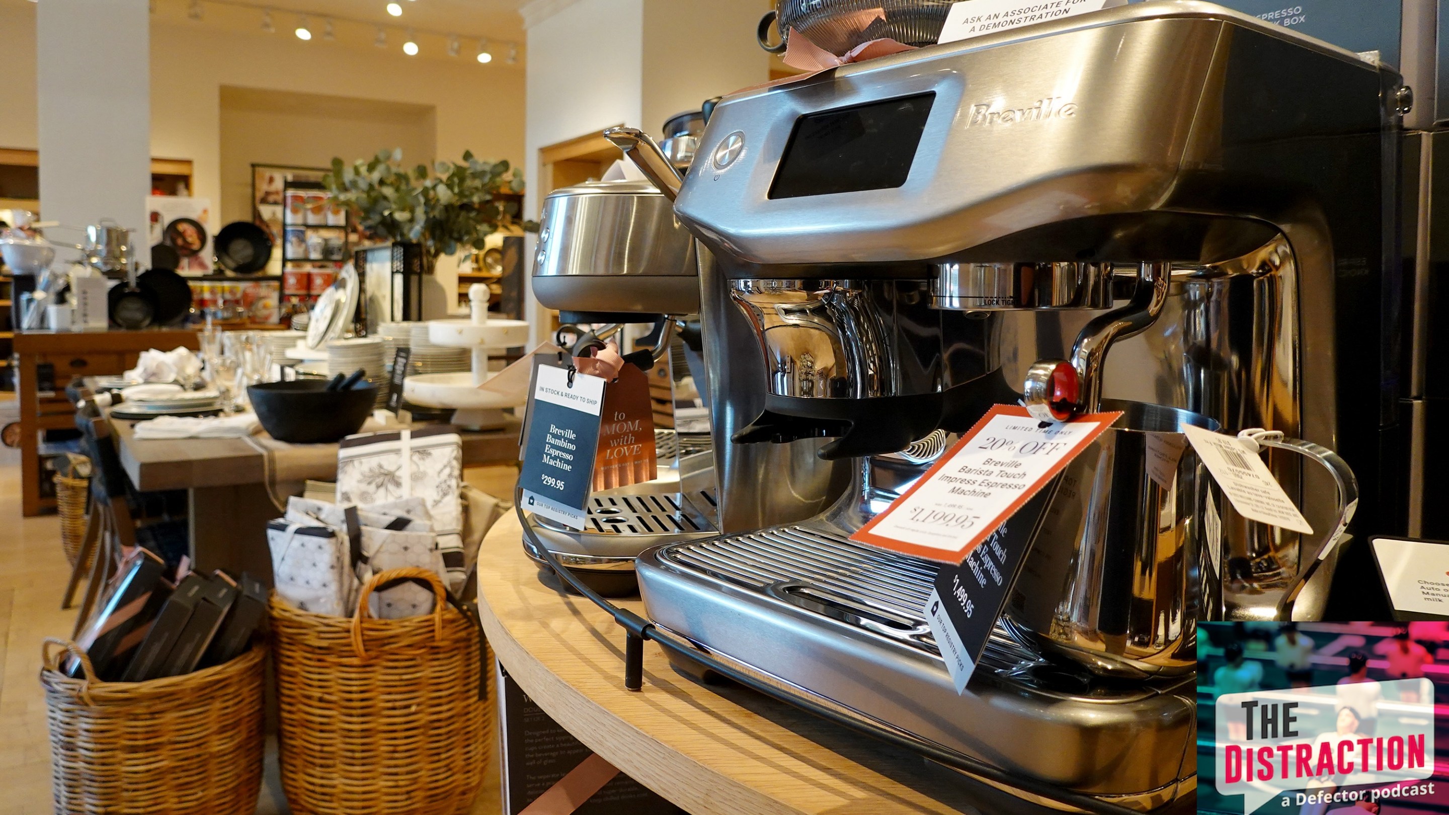 Products line the shelves at a Williams-Sonoma store on April 29, 2024 in Miami, Florida.