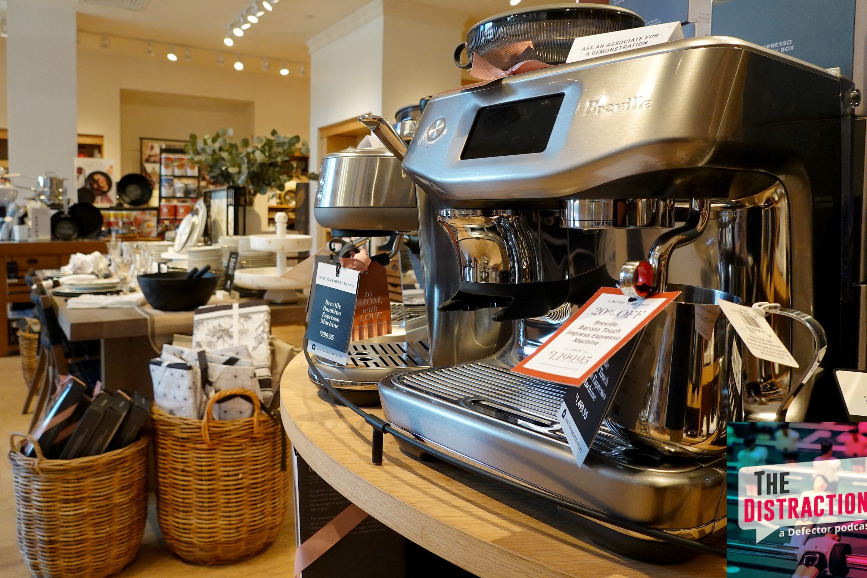 Products line the shelves at a Williams-Sonoma store on April 29, 2024 in Miami, Florida.