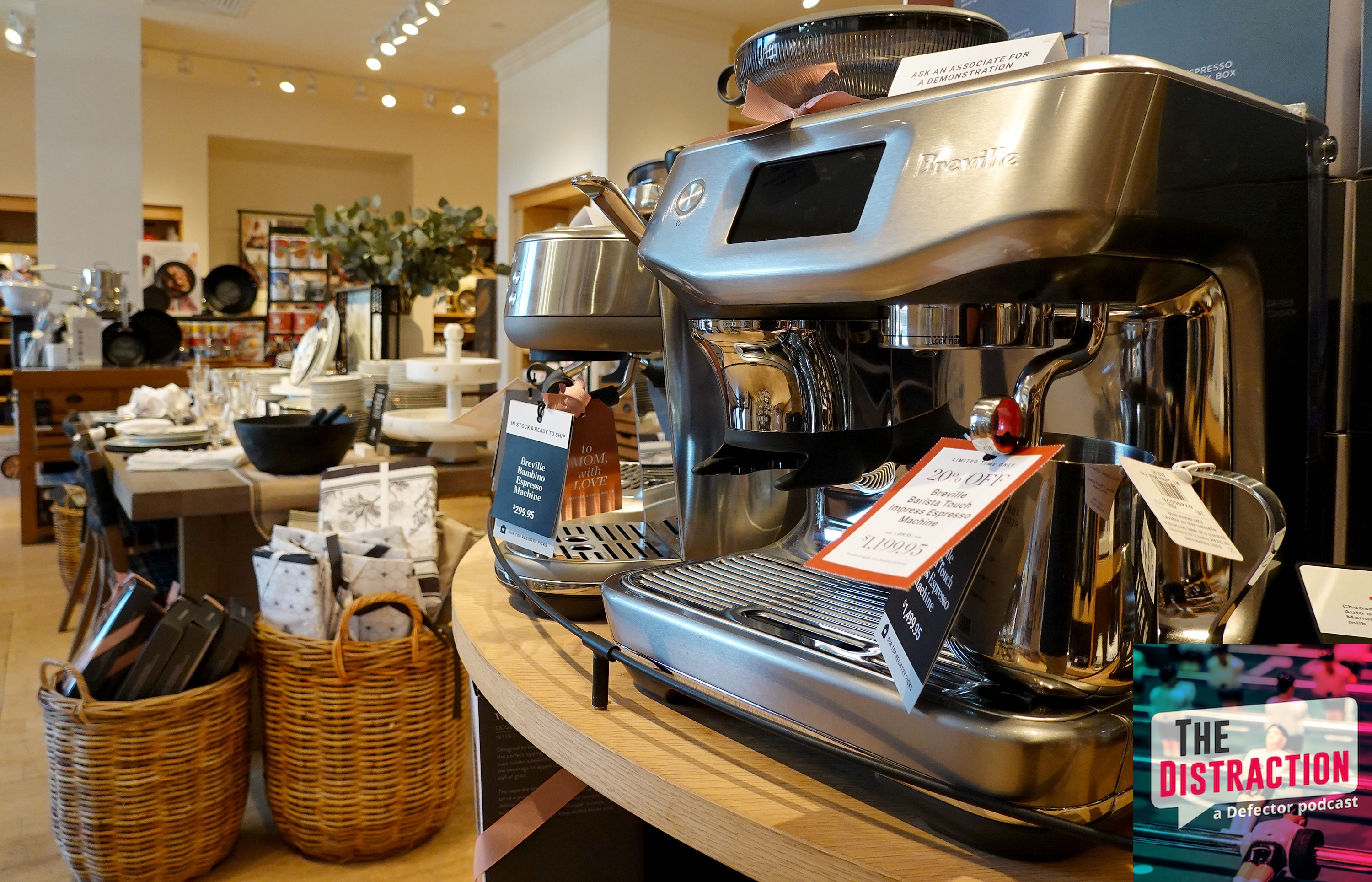 Products line the shelves at a Williams-Sonoma store on April 29, 2024 in Miami, Florida.