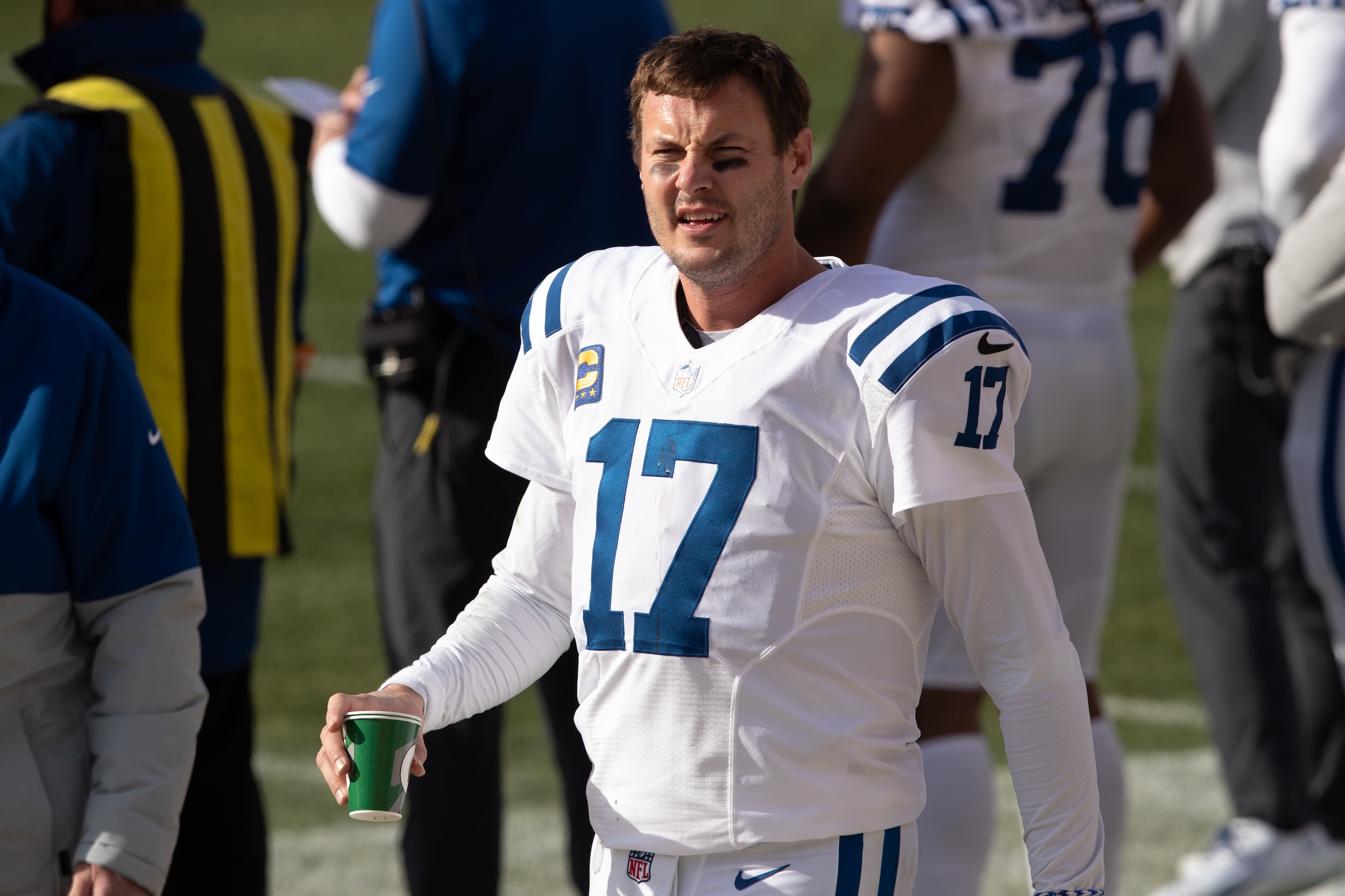 Philip Rivers in a Colts uniform, from 2020