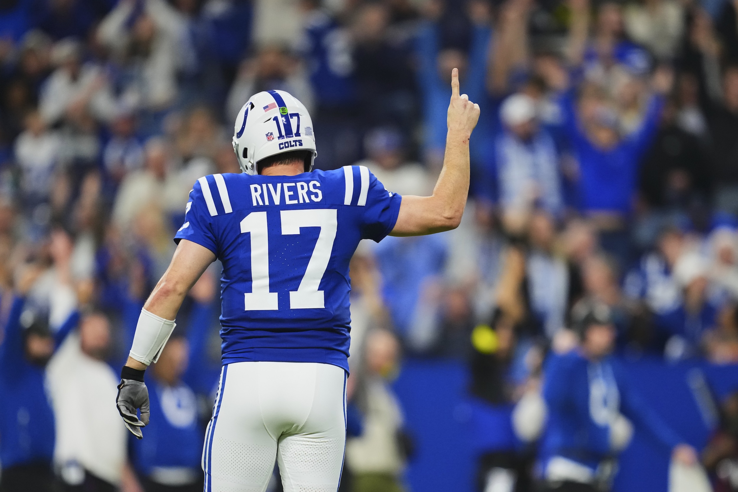 Philip Rivers celebrates.