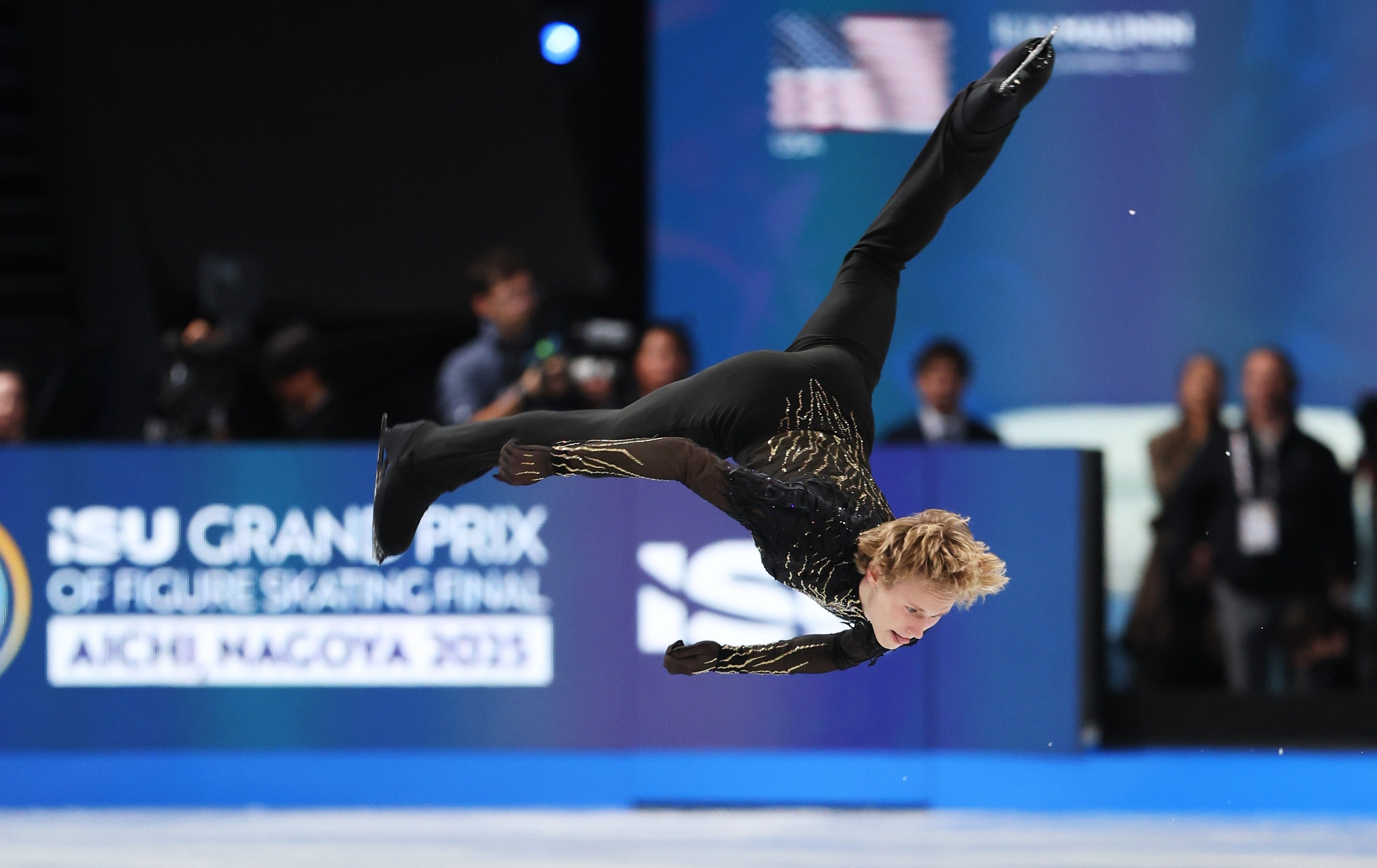 Ilia Malinin of the United States performs in the Men - Free Skating on day 3 of the ISU Grand Prix of Figure Skating Final.