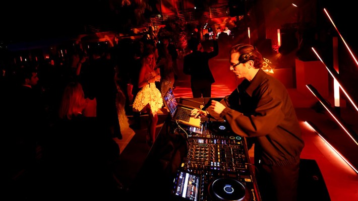 A DJ performs during the after party for the amfAR gala Cannes 2025 at Hotel du Cap-Eden-Roc on May 22, 2025 in Cap d'Antibes, France.