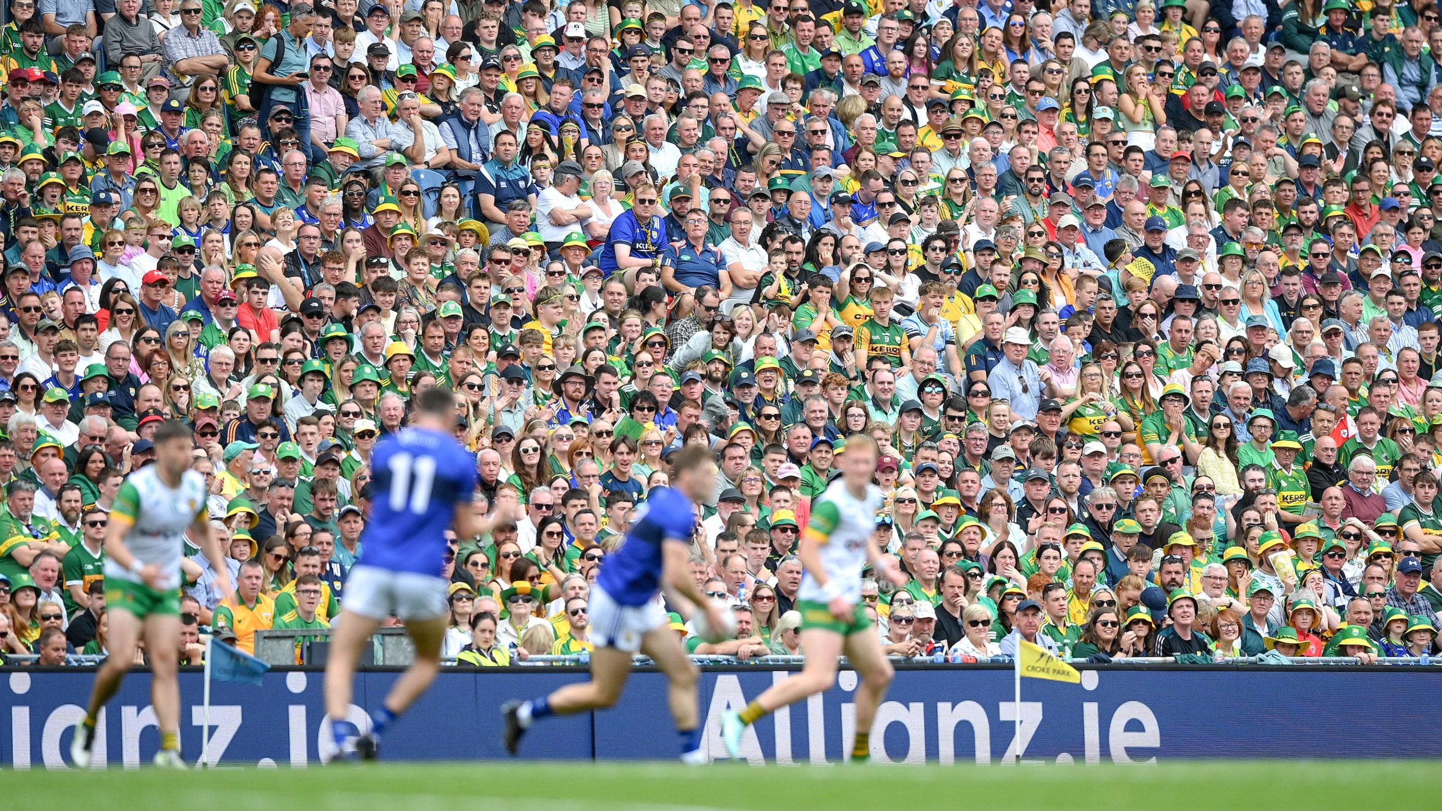 Supporters watch on from the Cusack Stand during the GAA Football All-Ireland Senior Championship final match between Kerry and Donegal at Croke Park in Dublin.