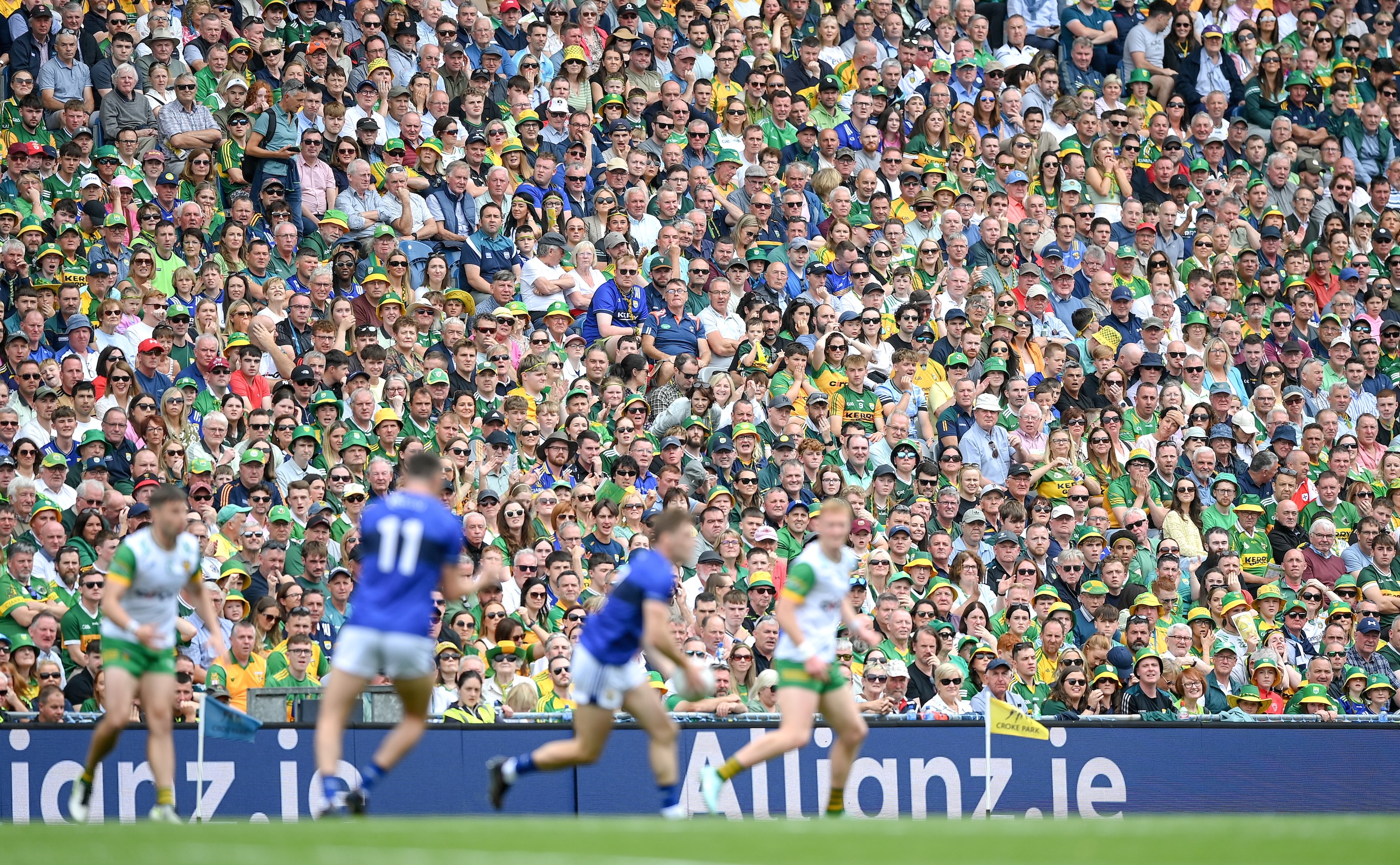 Supporters watch on from the Cusack Stand during the GAA Football All-Ireland Senior Championship final match between Kerry and Donegal at Croke Park in Dublin.