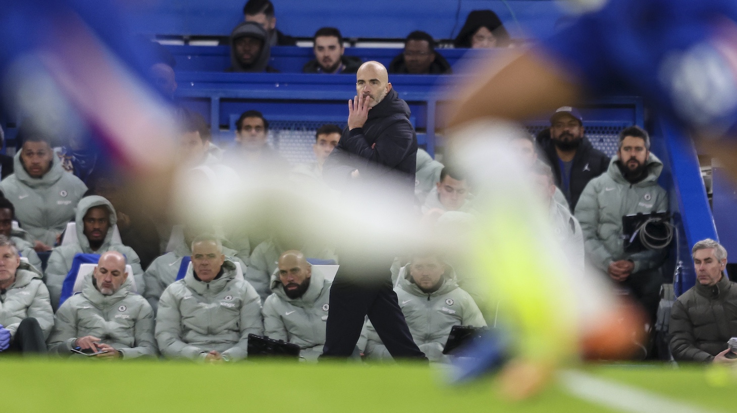 Head Coach Enzo Maresca of Chelsea during the Premier League match between Chelsea and Everton at Stamford Bridge on December 13, 2025 in London, England.