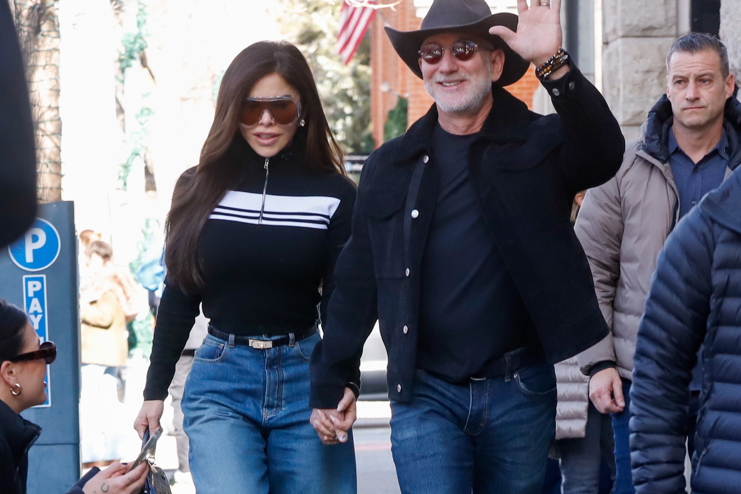 ASPEN, CO - DECEMBER 24: Lauren Sánchez Bezos and Jeff Bezos are seen on December 24, 2025 in Aspen, Colorado. (Photo by BG041/Bauer-Griffin/GC Images)