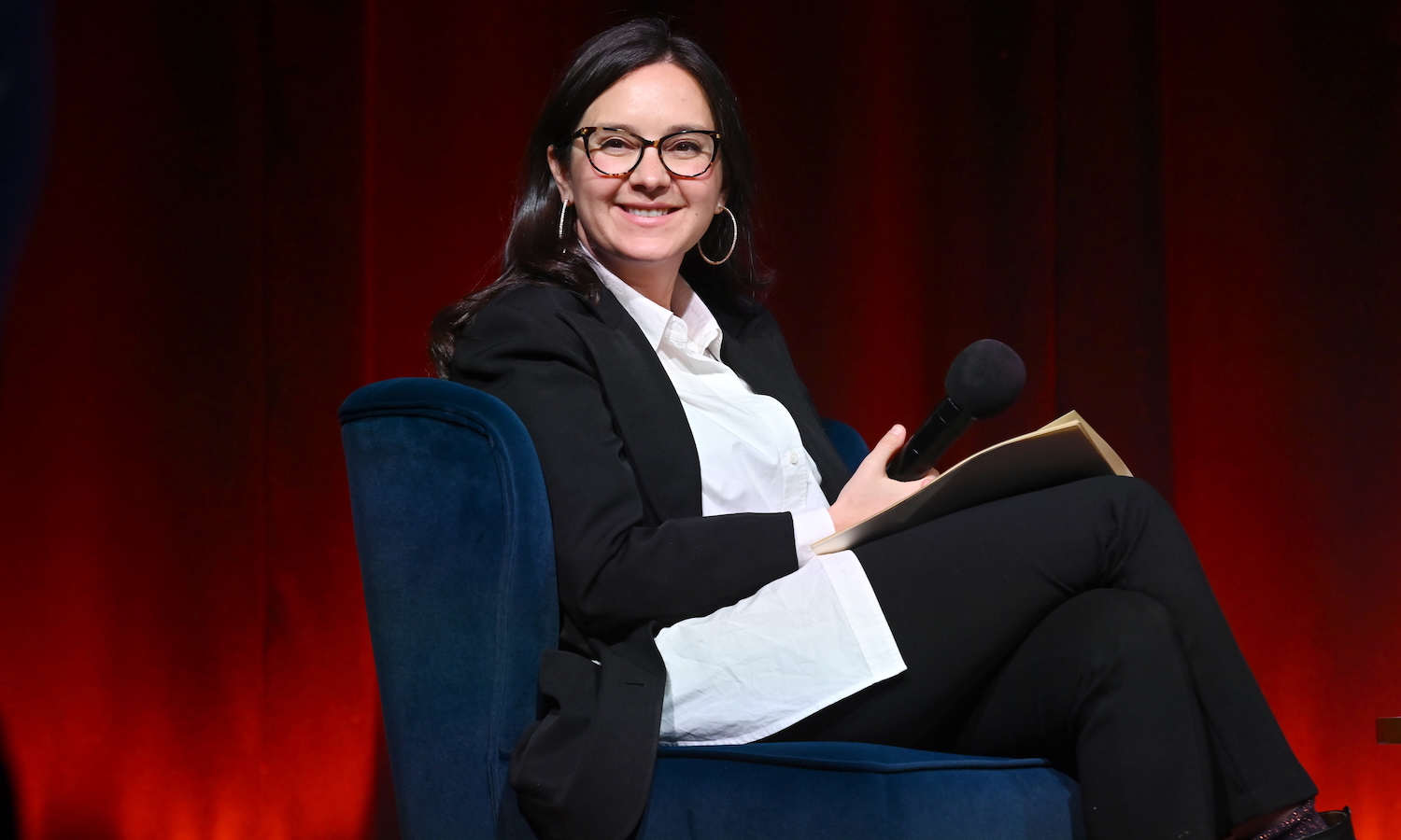 Bari Weiss seated onstage at a Free Press event in 2024.