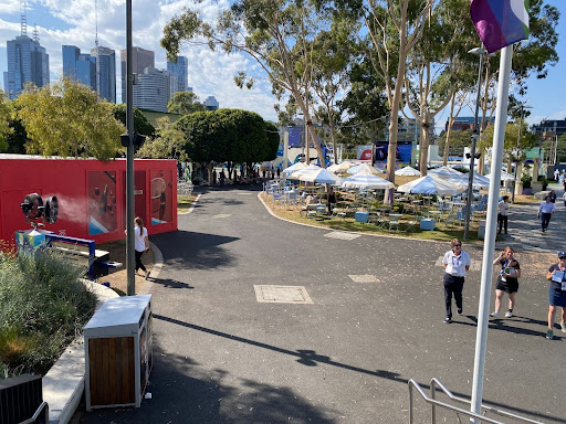An empty parking lot