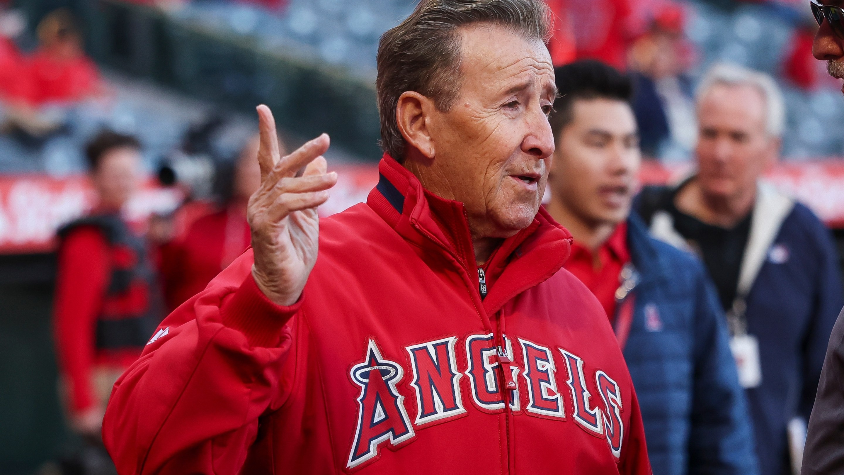 Los Angeles Angels owner Arte Moreno in attendance for an opening day game between the Boston Red Sox and the Los Angeles Angels at Angel Stadium of Anaheim on April 5, 2024 in Anaheim.