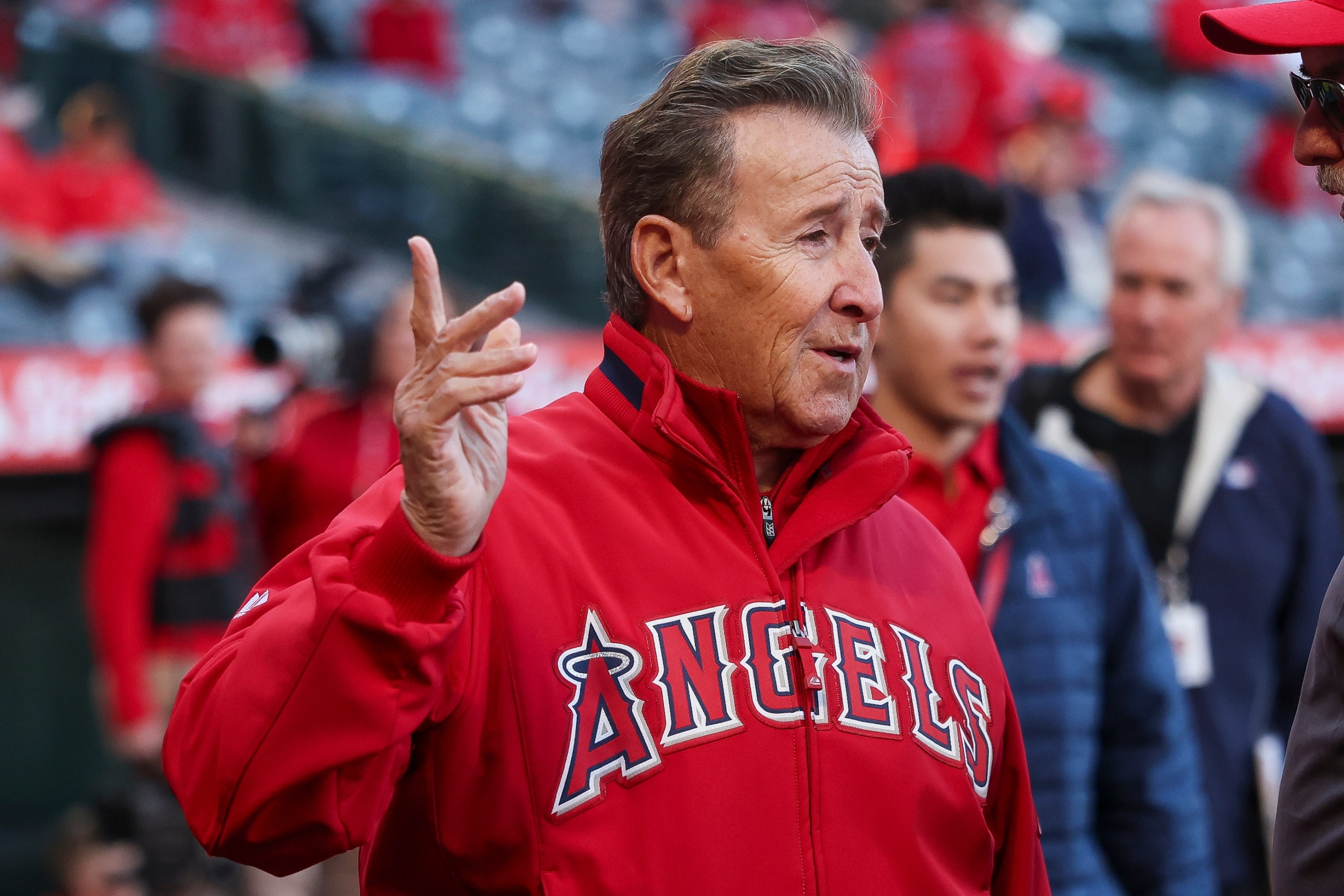 Los Angeles Angels owner Arte Moreno in attendance for an opening day game between the Boston Red Sox and the Los Angeles Angels at Angel Stadium of Anaheim on April 5, 2024 in Anaheim.