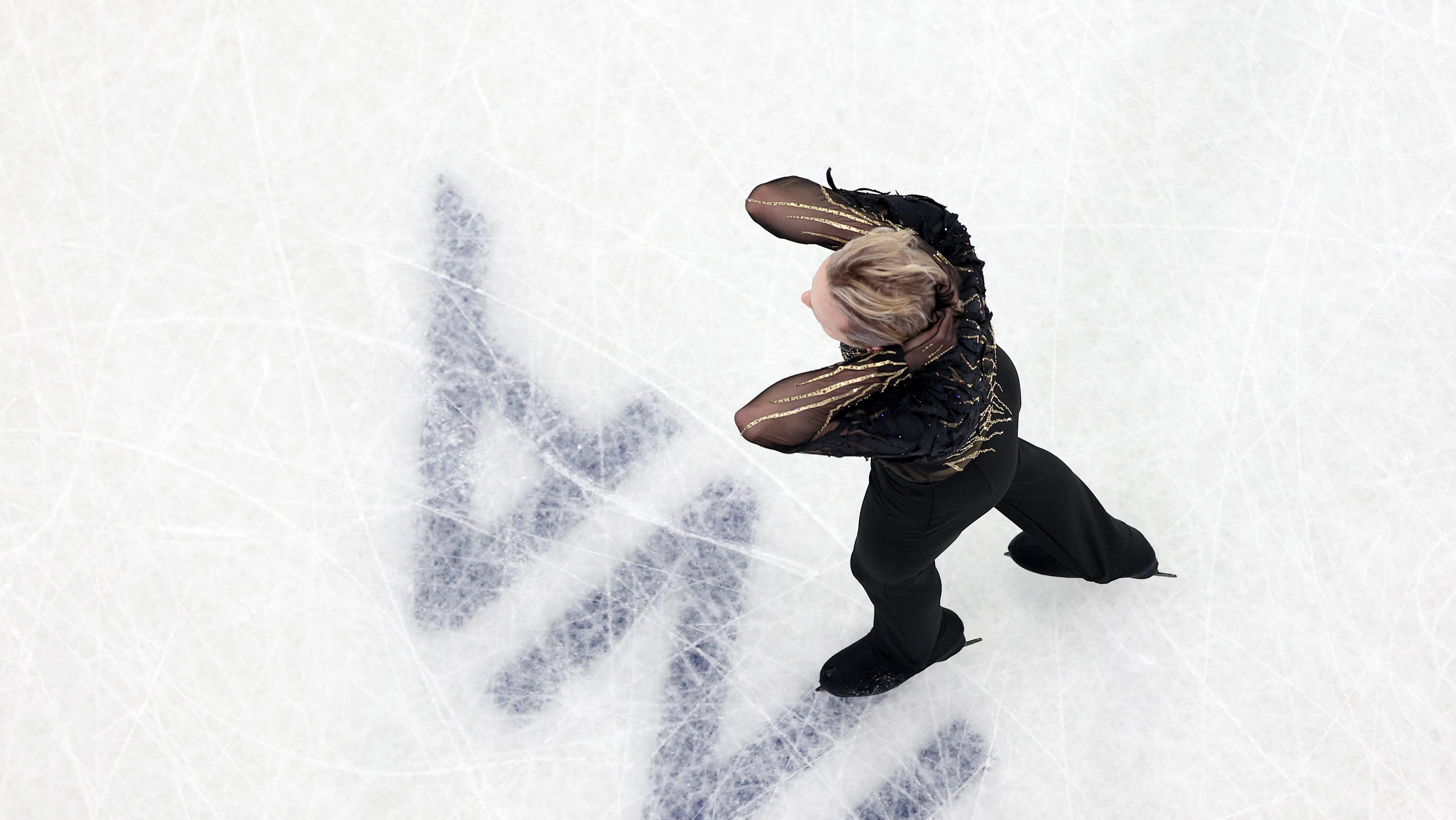 Ilia Malinin of Team United States reacts after competing in the Men Single Skating on day seven of the Milano Cortina 2026 Winter Olympic games at Milano Ice Skating Arena on February 13, 2026 in Milan, Italy.