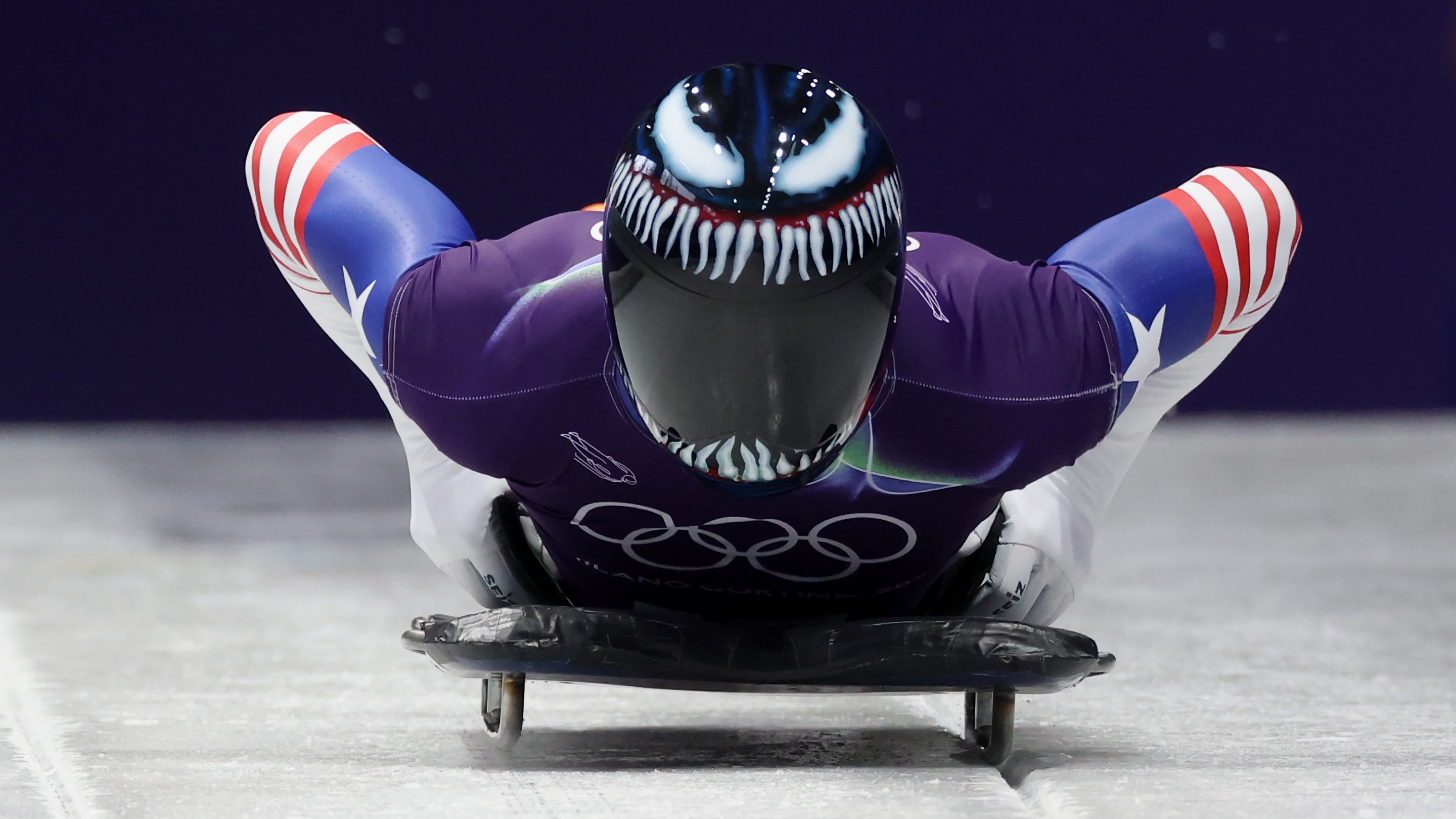 Austin Florian of Team United States wears a Venom helmet.