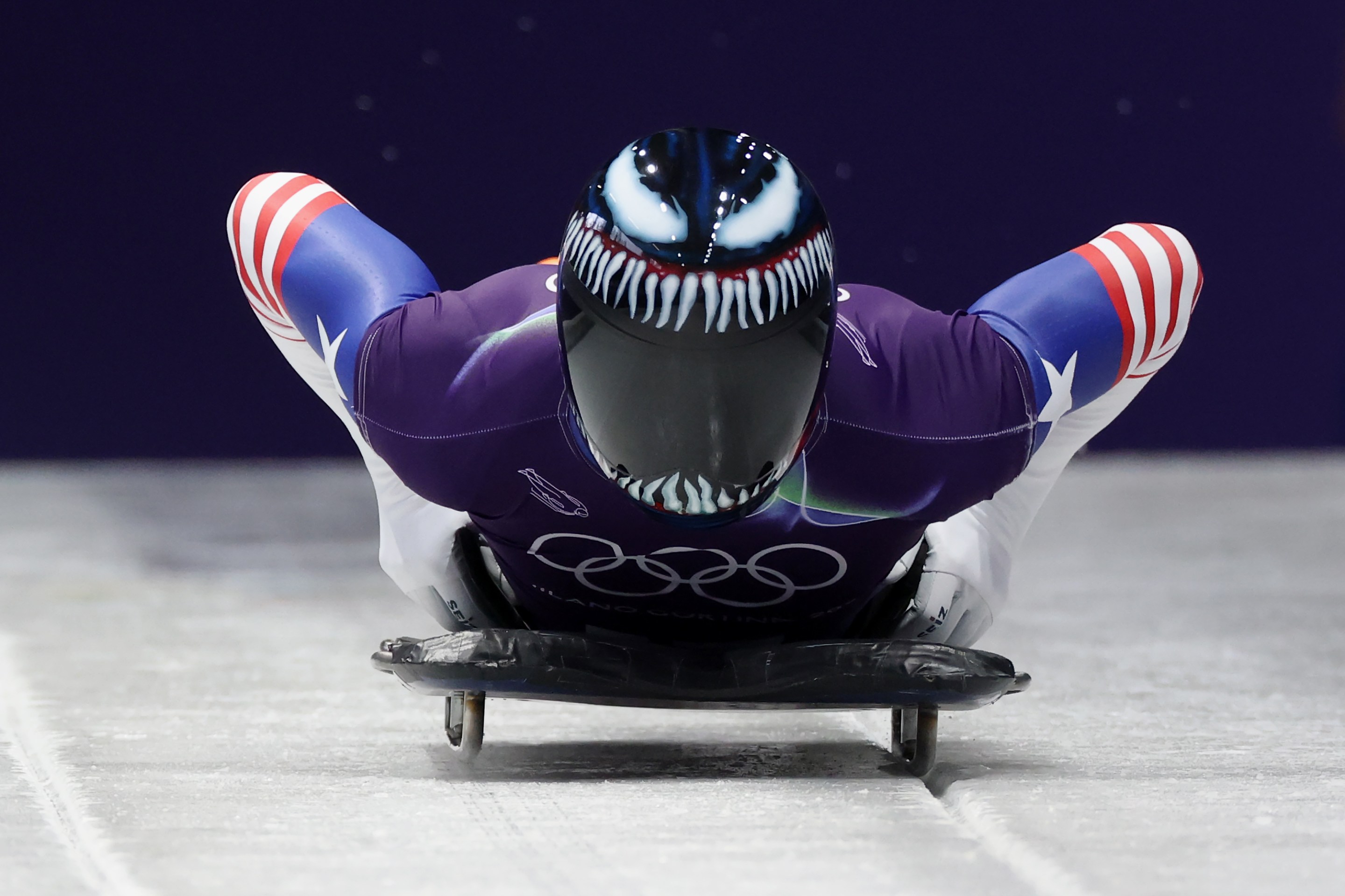 Austin Florian of Team United States wears a Venom helmet.