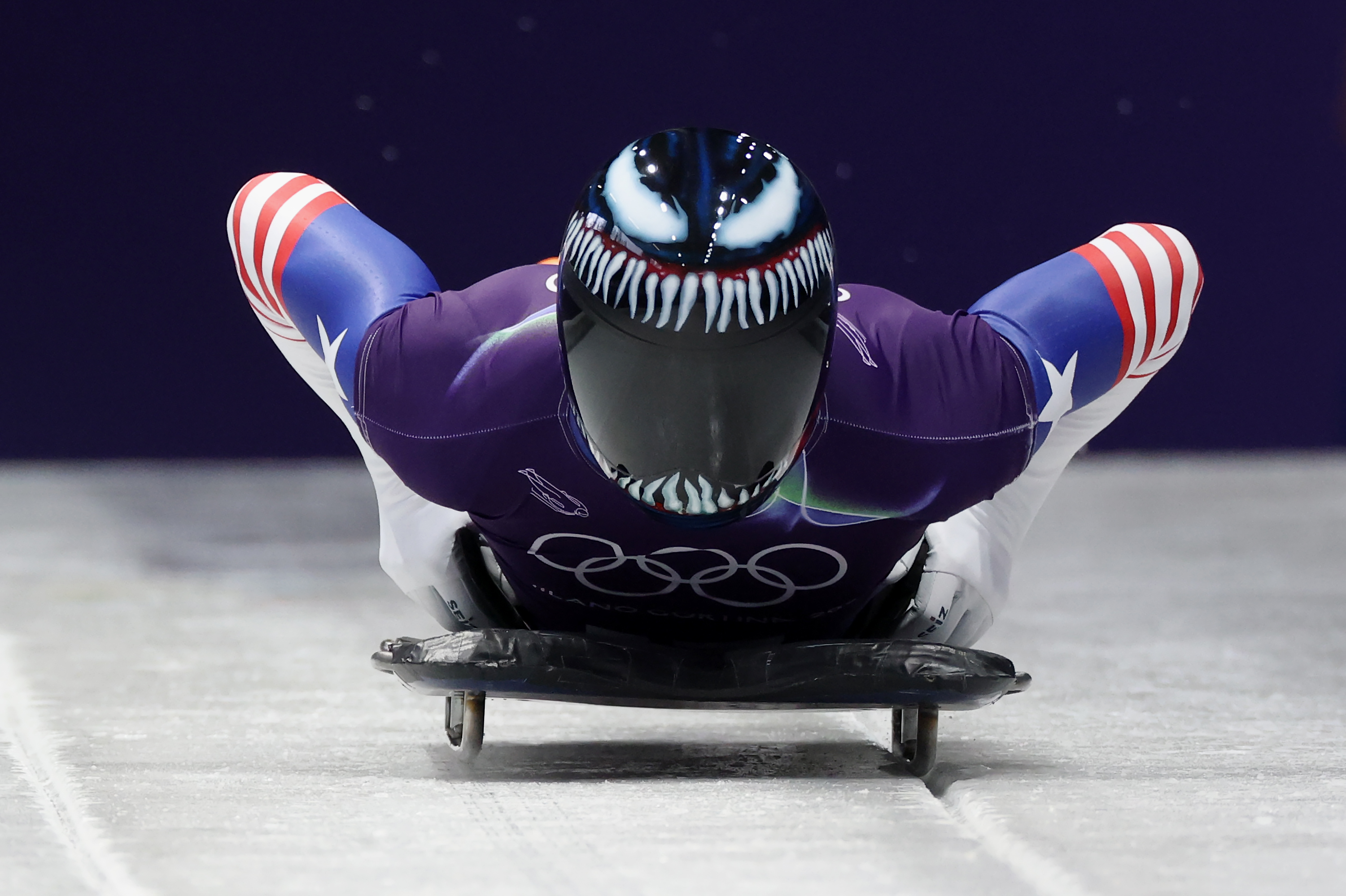Austin Florian of Team United States wears a Venom helmet.