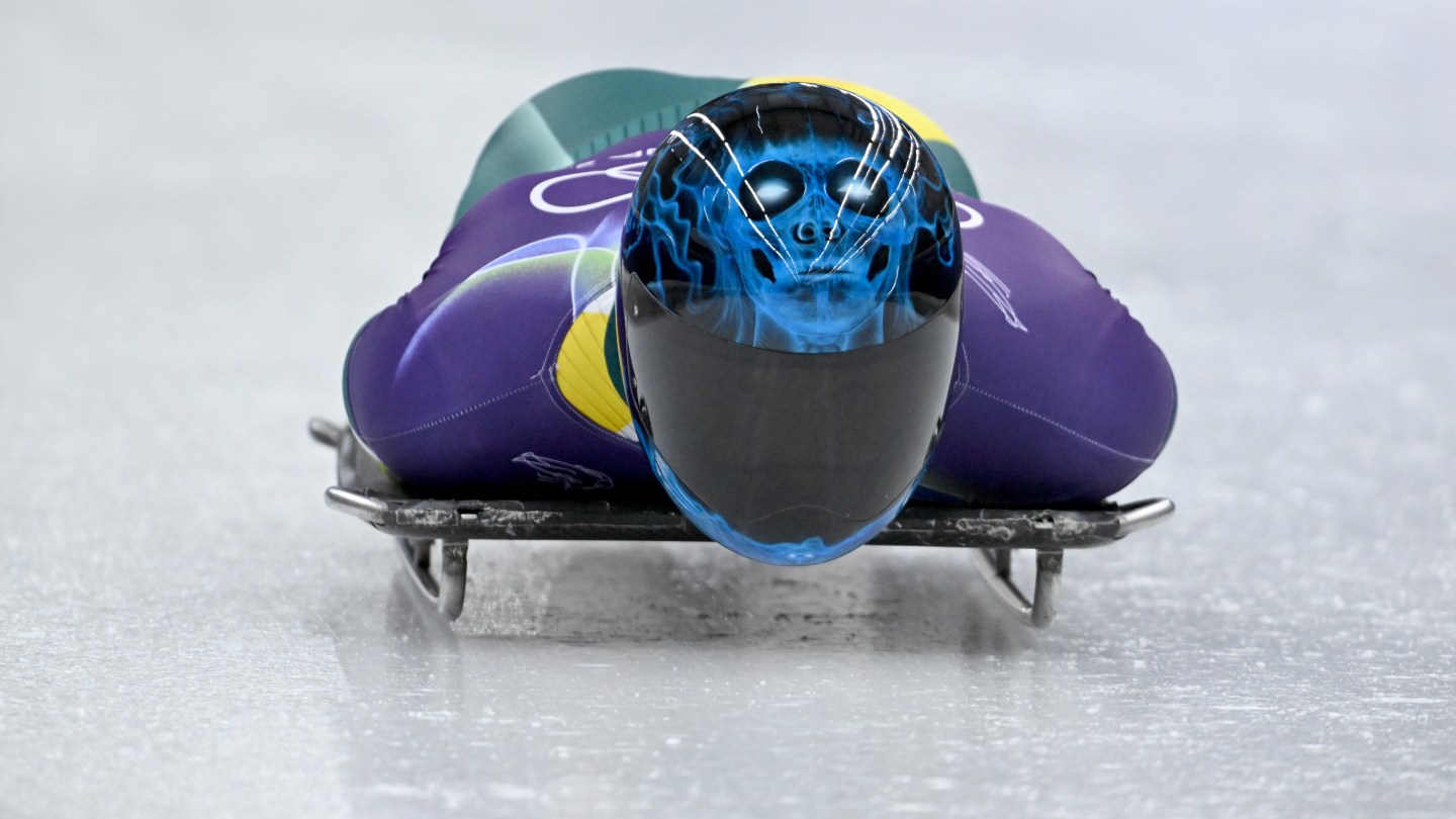 Nick Timmings (Austria) on the track training.