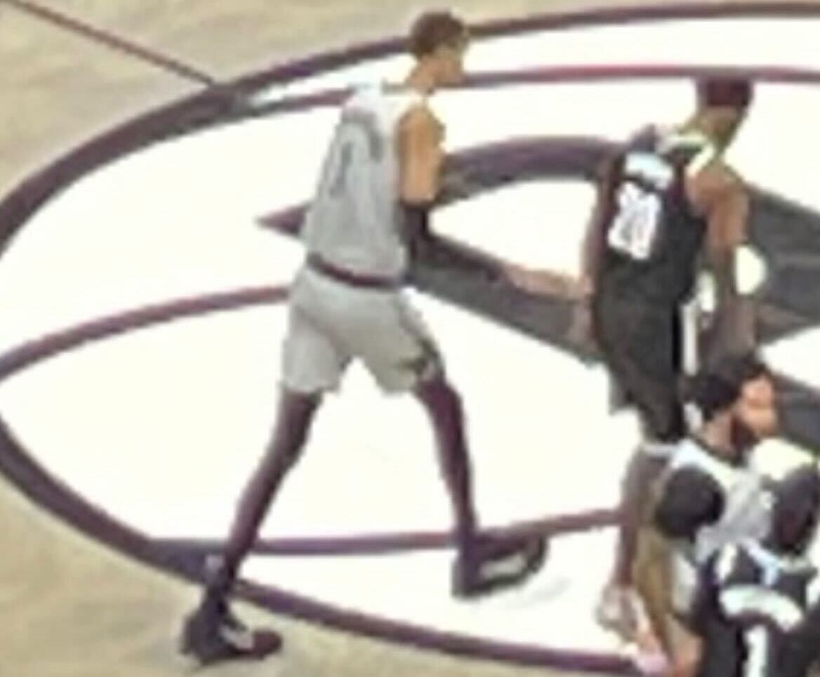 A zoomed-in photo of Victor Wembanyama