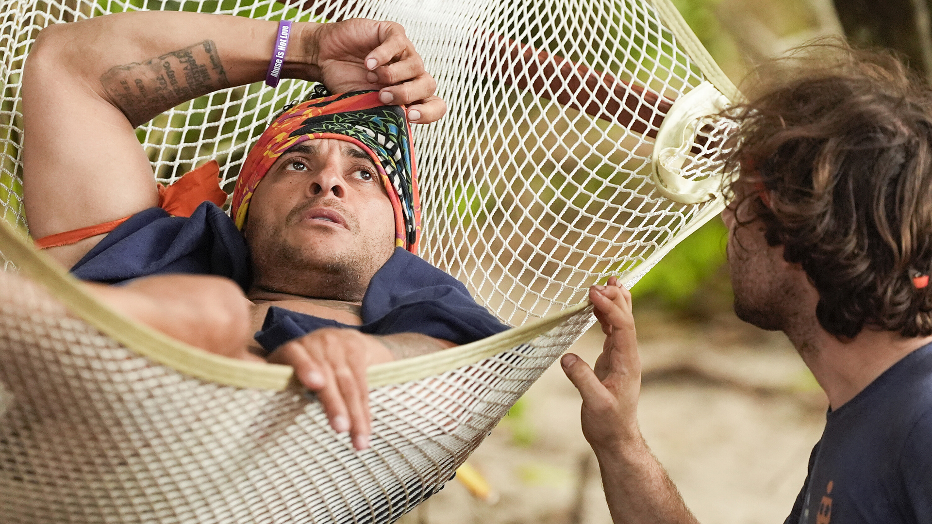 Pictured L to R: Joe Hunter, Christian Hubicki on Survivor 50