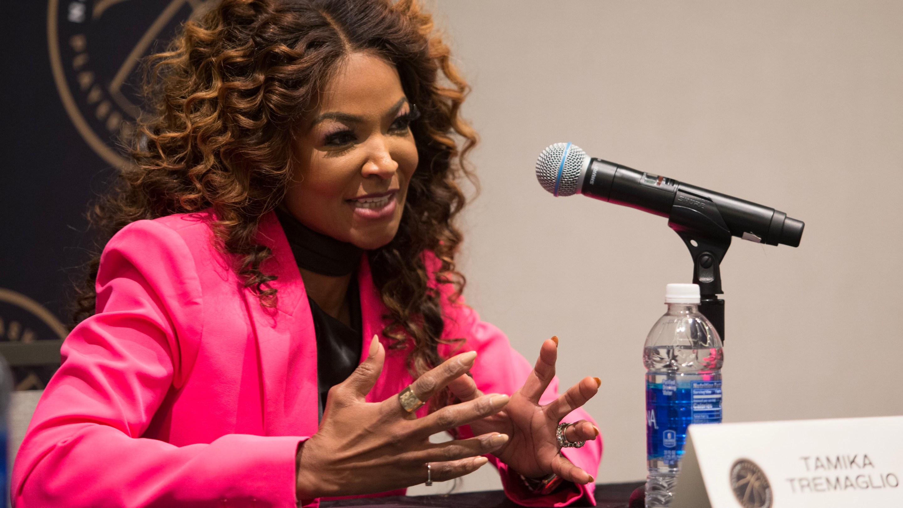 Tamika Tremaglio, Executive Director of the NBA Players Association, speaks during the NBPA 2023 All-Star Weekend Press Conference at the Hyatt Regency on February 18, 2023 in Salt Lake City, Utah