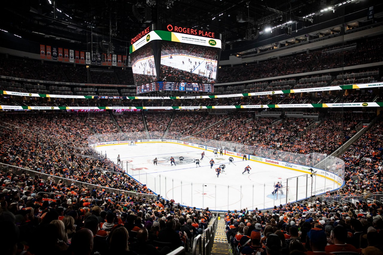 General view of the interior of Rogers Place