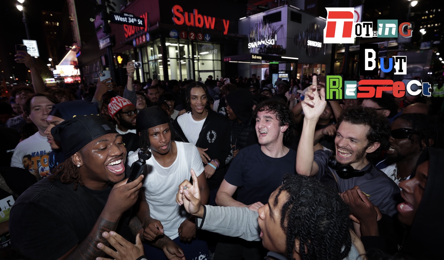 NEW YORK, NEW YORK - MAY 29: New York Knicks fans react after game five in the Eastern Conference Finals against the Indiana Pacers after the Knicks win at Madison Square Garden on May 29, 2025 in New York City. (Photo by Kent J. Edwards/Getty Images)