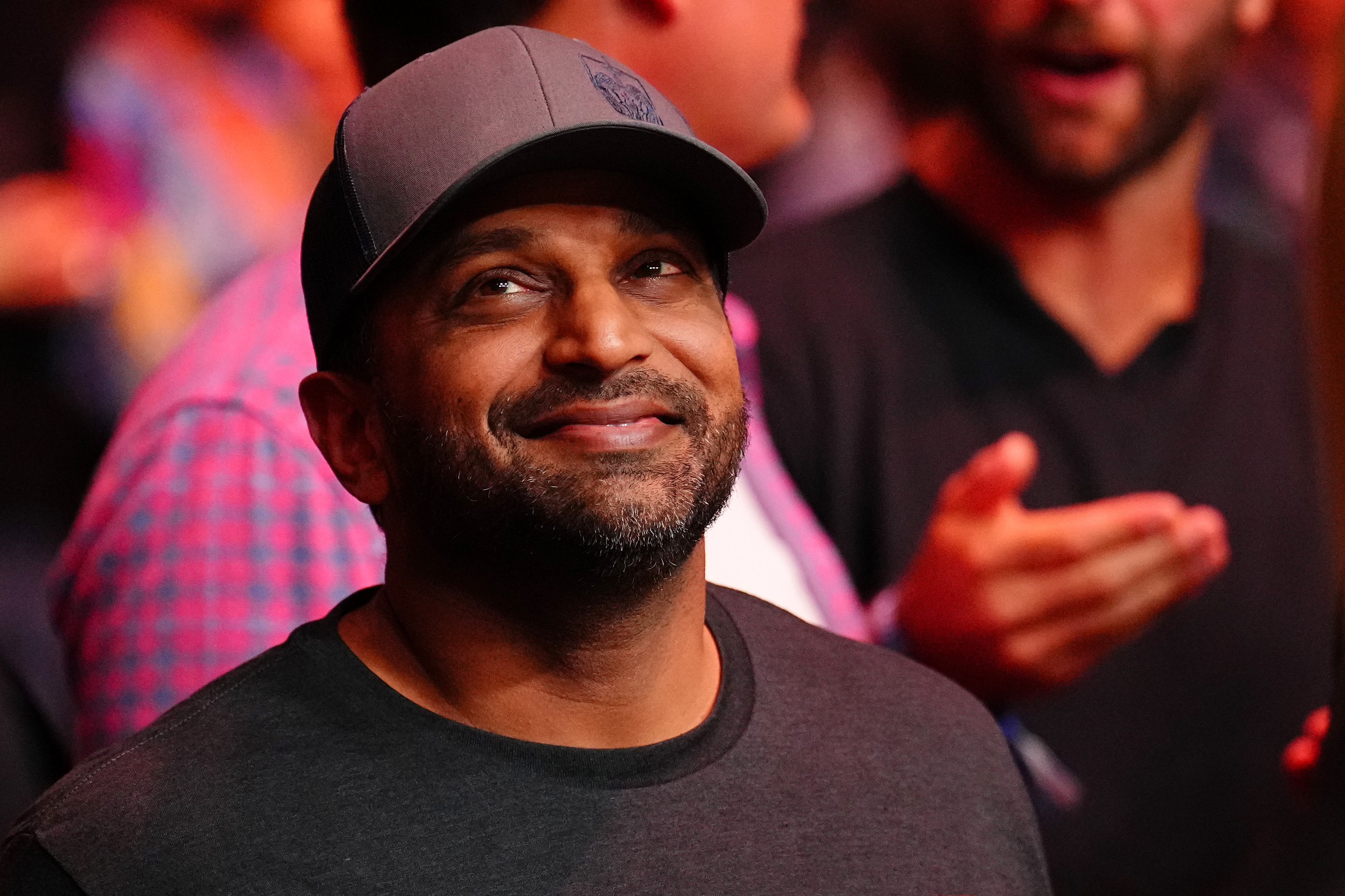 Kash Patel looking smug at a UFC event