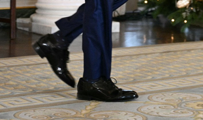 Rubio's too-big dress shoes from the above image.