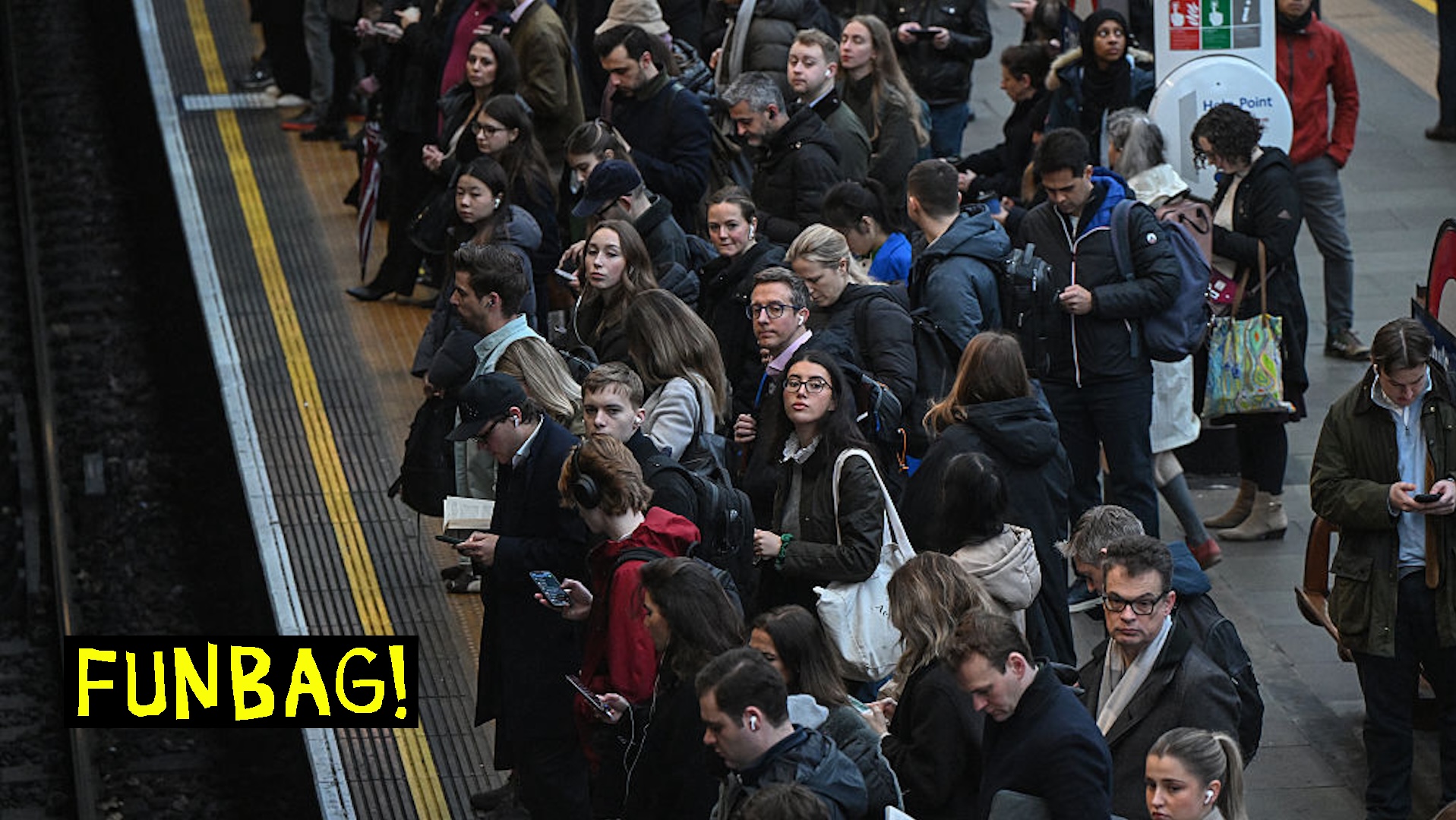Commuters waiting for a train