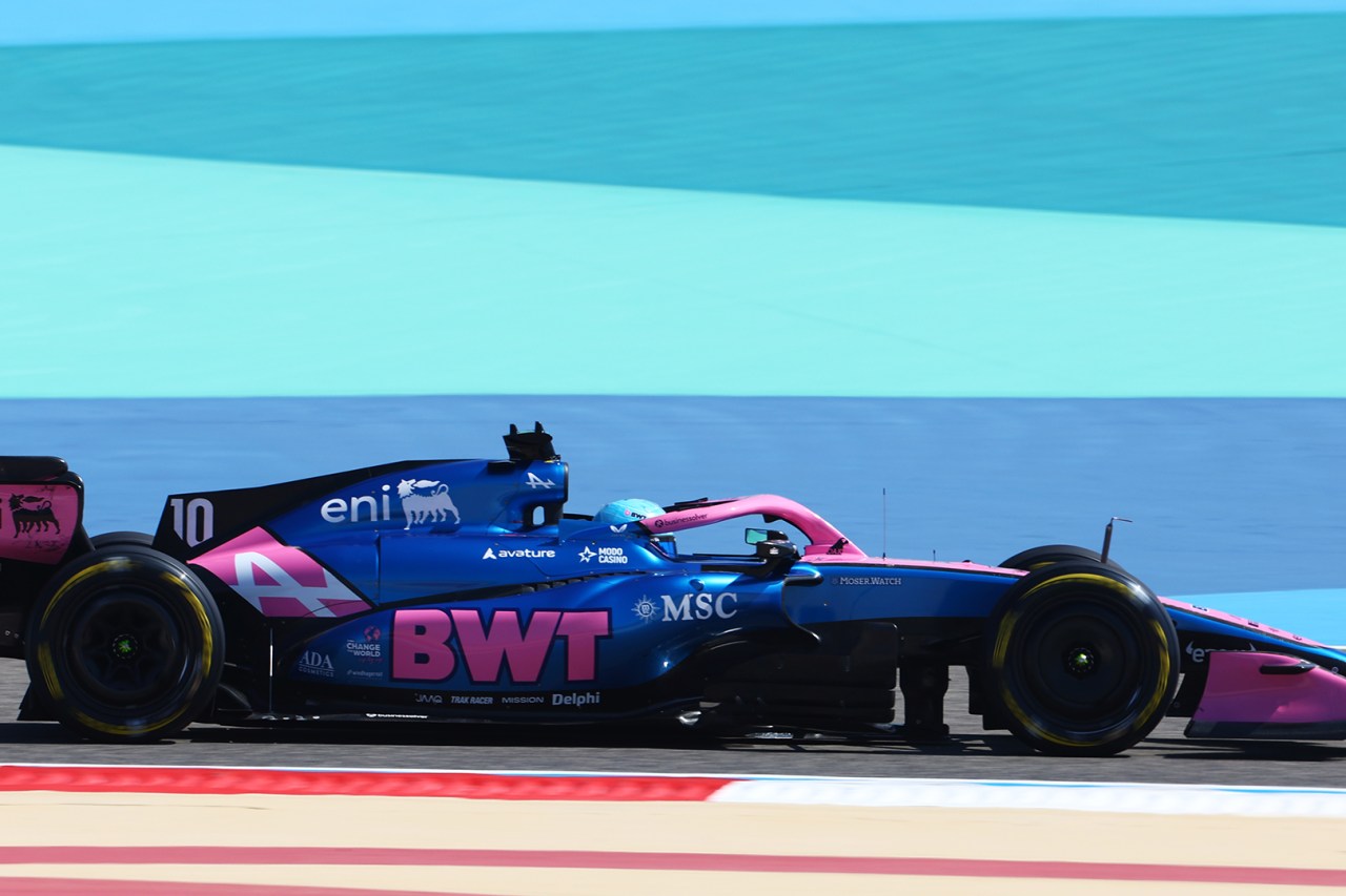 Pierre Gasly of France driving the (10) Alpine F1 A526 Mercedes on track during day one of F1 Testing at Bahrain International Circuit on February 18, 2026 in Bahrain, Bahrain.
