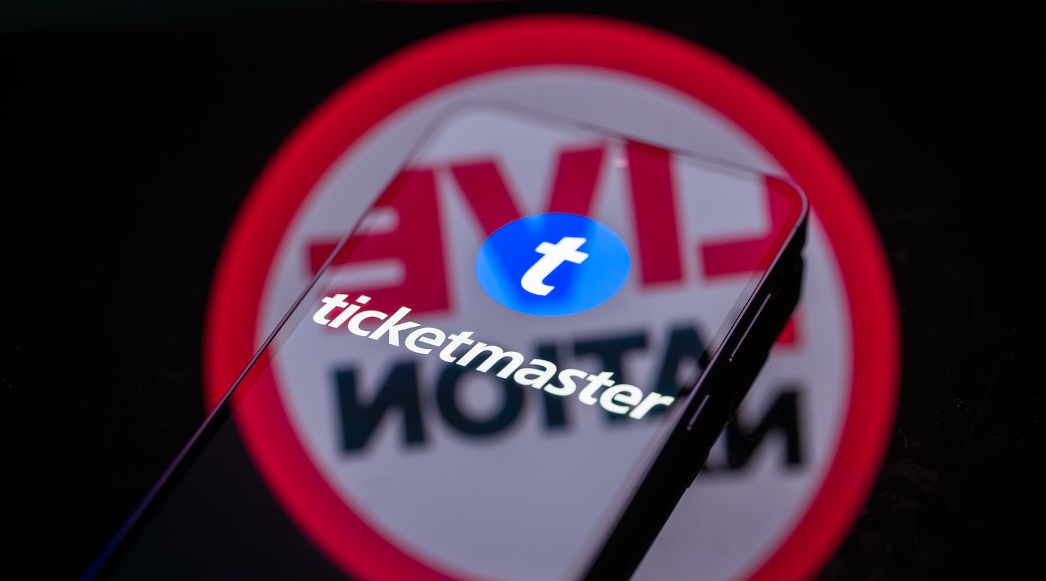 The Ticketmaster logo is displayed on a smartphone screen in this photo illustration. Ticketmaster's parent company, Live Nation Entertainment, currently faces a major antitrust trial in the United States, where regulators accuse the live-events giant of monopolizing the concert ticketing and promotion market, allegations the company denies, in Brussels, Belgium, on March 5, 2026. (Photo by Jonathan Raa/NurPhoto)