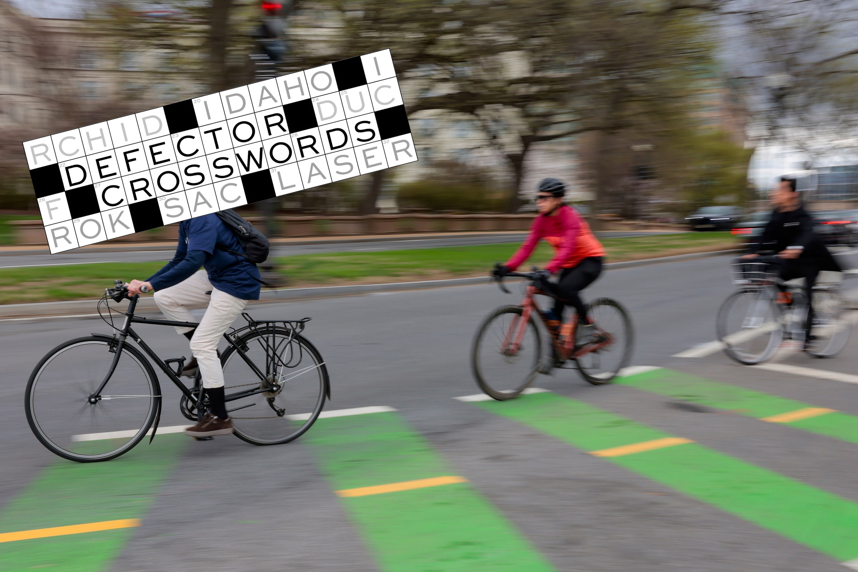 Cyclists ride in protest along 15th Street after plans to remove bike lanes sparked opposition on March 23, 2026 in Washington, DC.