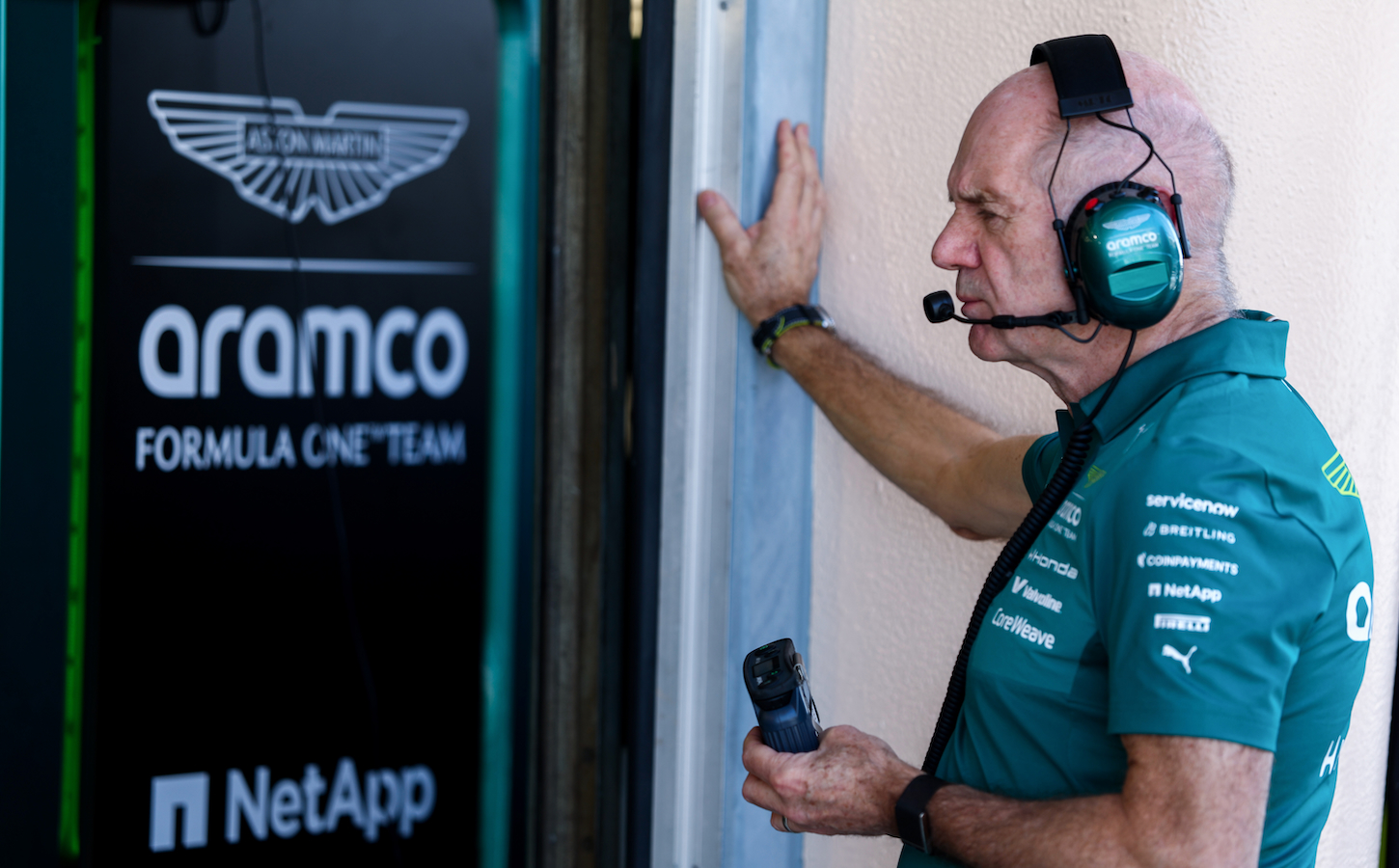 Aston Martin team principal Adrian Newey during day two of F1 Testing at Bahrain