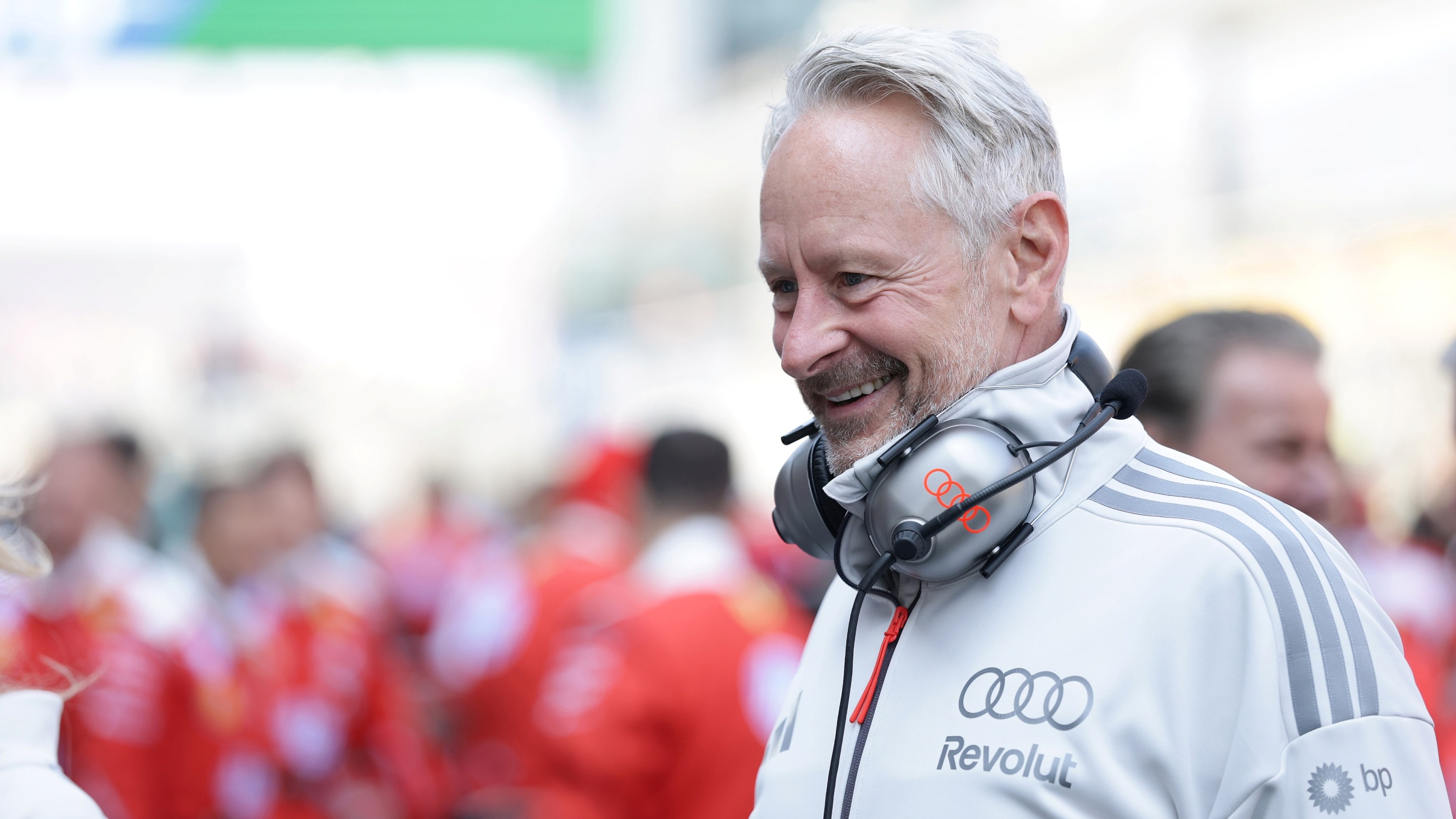 Jonathan Wheatley, Team Principal of Audi F1 Team looks on during the Sprint ahead of the F1 Grand Prix of China.