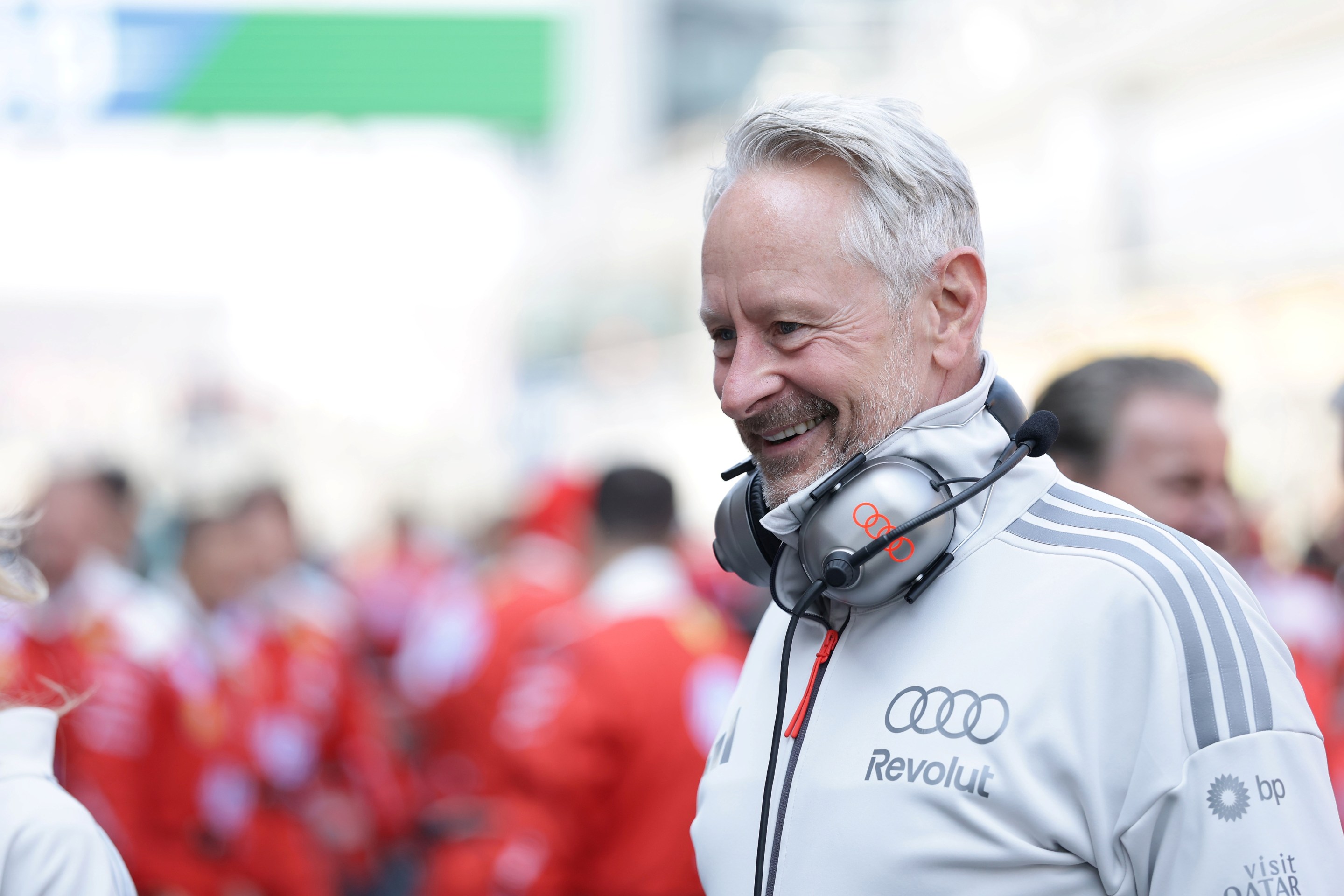 Jonathan Wheatley, Team Principal of Audi F1 Team looks on during the Sprint ahead of the F1 Grand Prix of China.