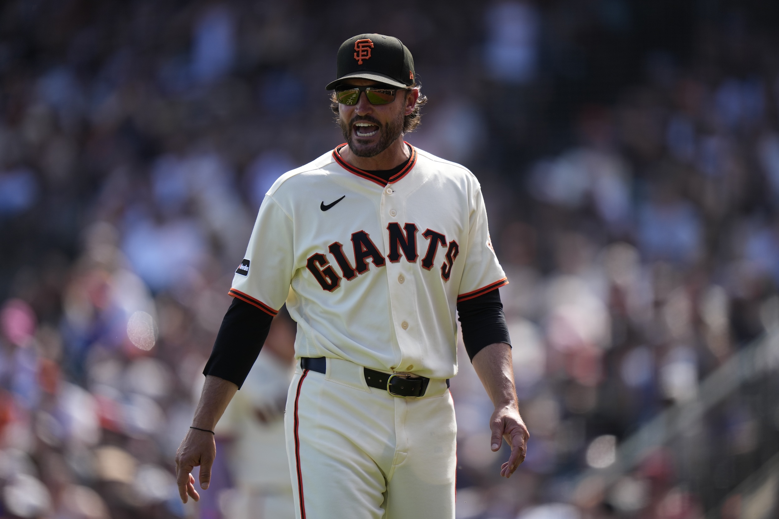 Tony Vitello in a Giants uniform