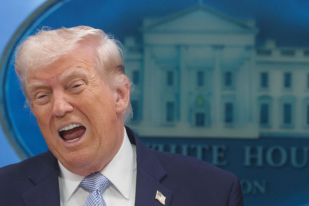 Donald Trump at a press conference