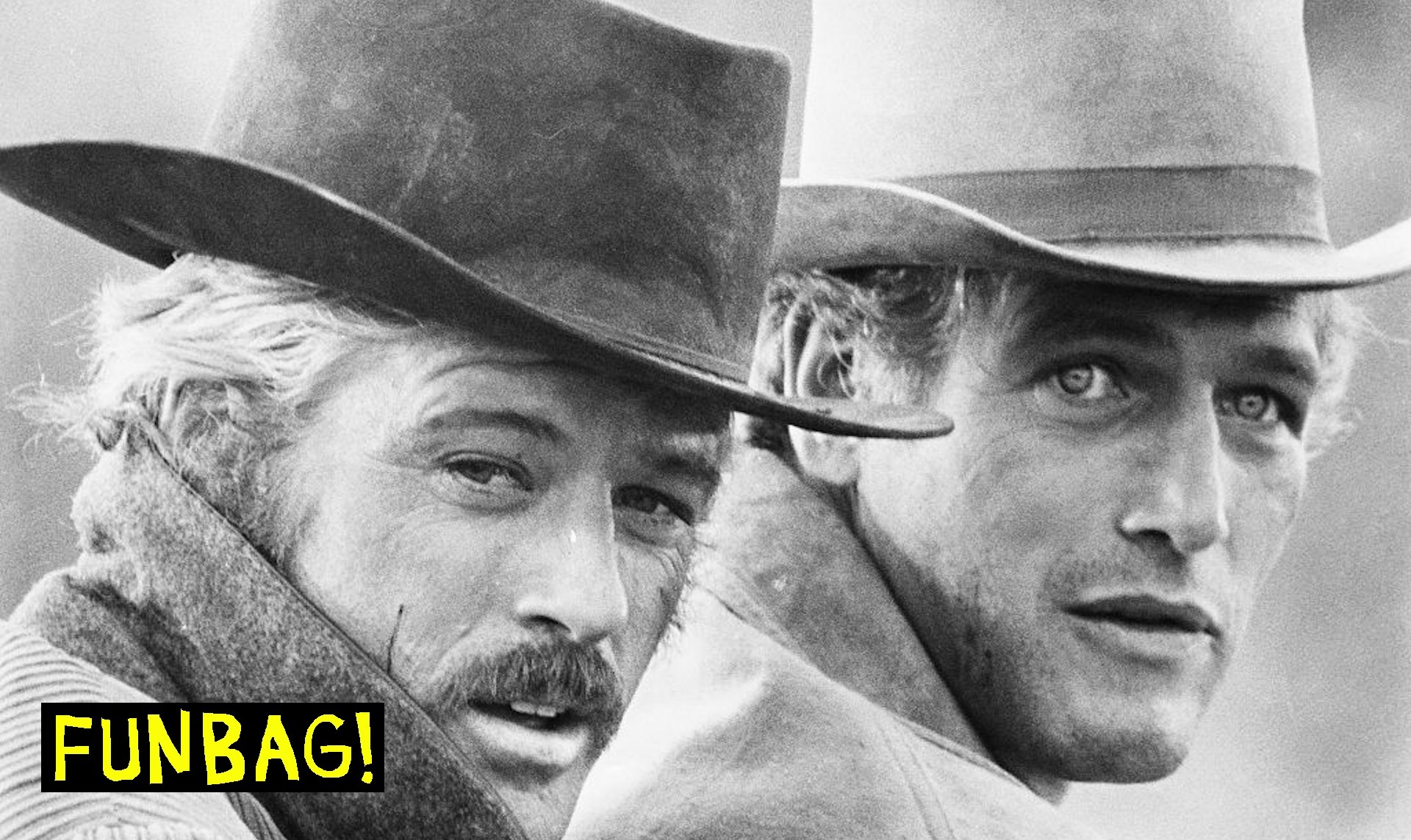 Robert Redford and Paul Newman as cowboys in Butch Cassidy And The Sundance Kid