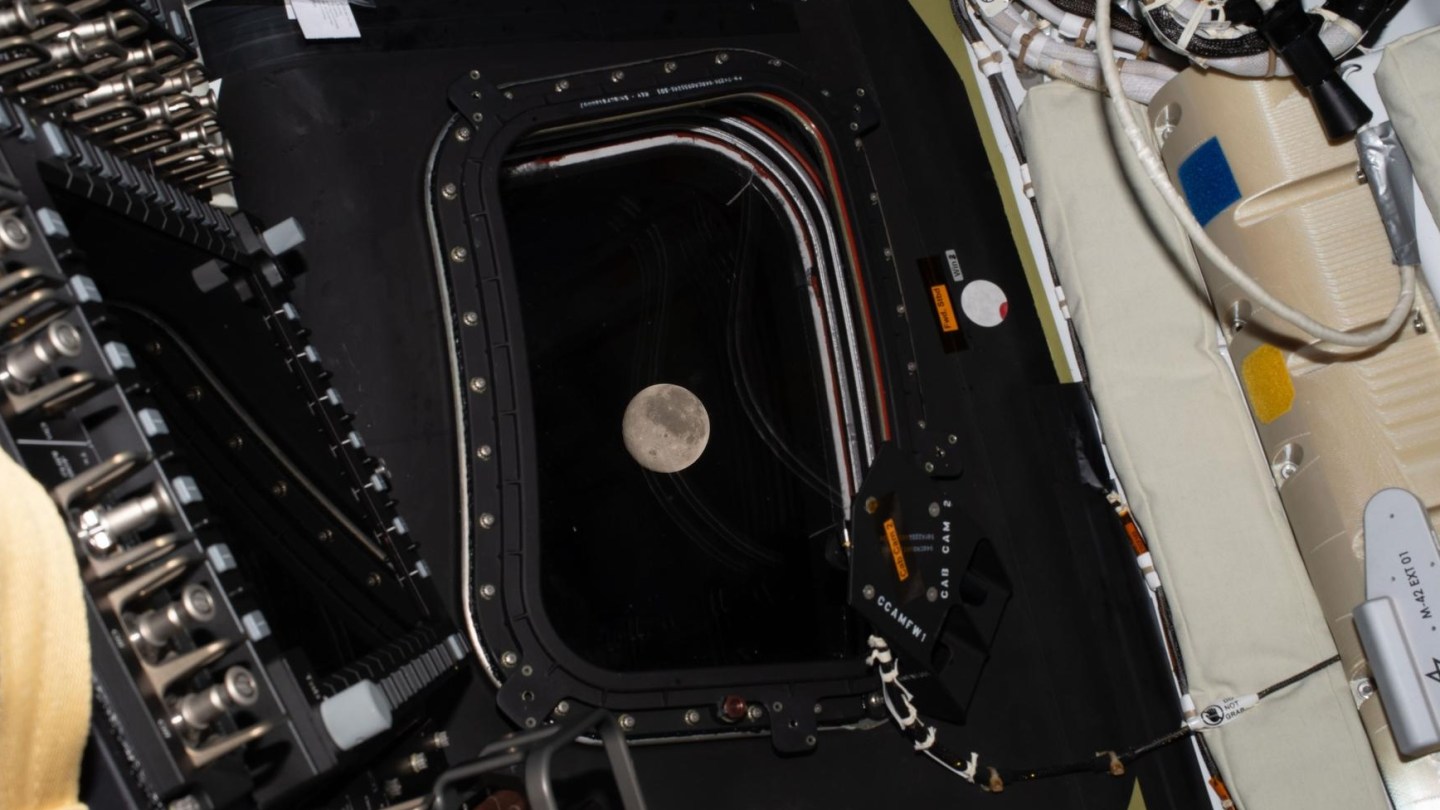 Moon out the window of Orion.