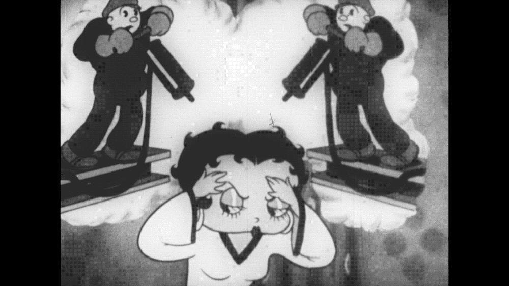 Betty Boop is awakened by city noise in her bedroom.