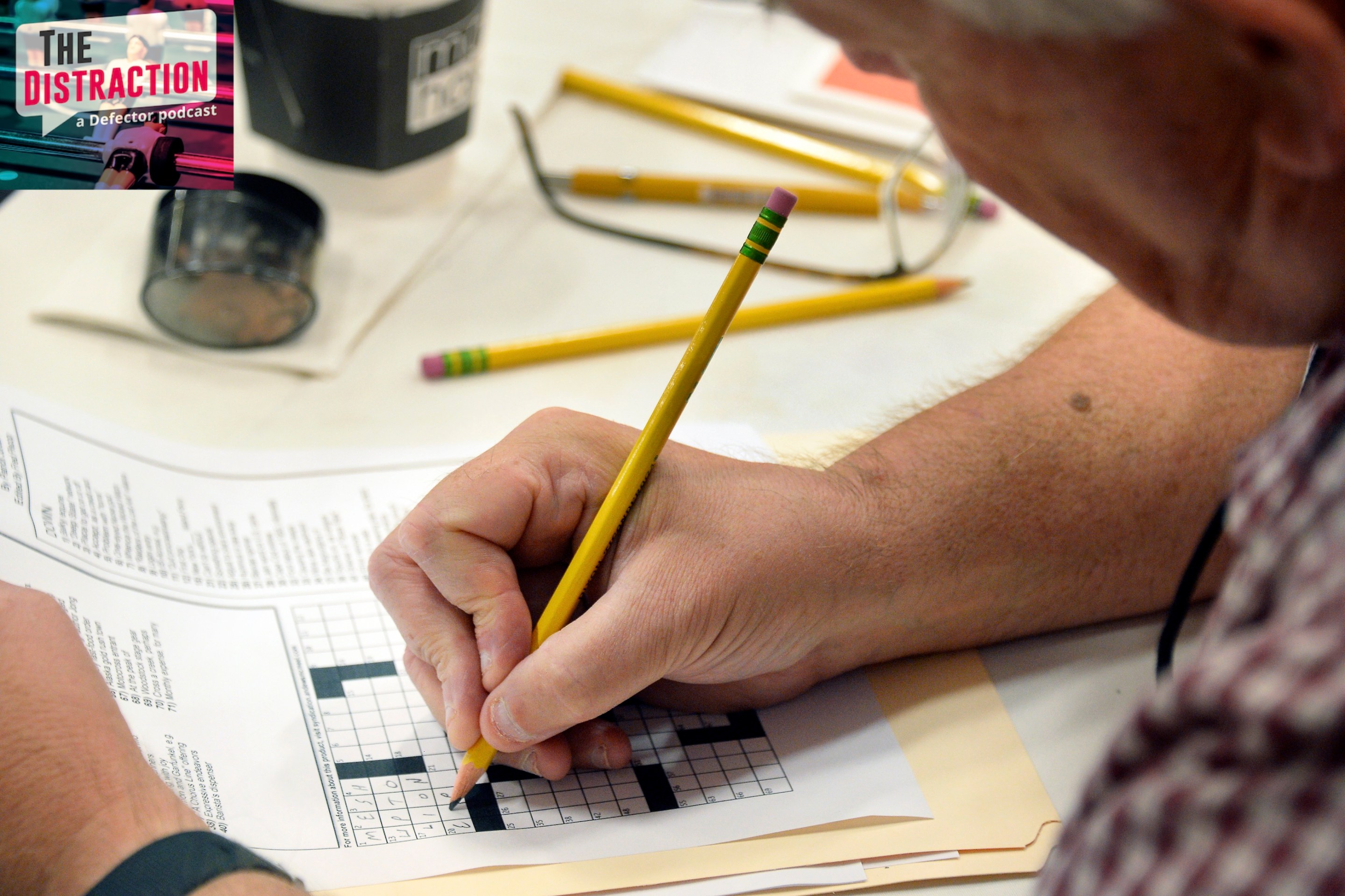 John O'Brien of Troy works on a puzzle as the Times Union hosts the inaugural Upstate Crossword Championship tournament Saturday Sept. 22, 2018 in Colonie, NY.