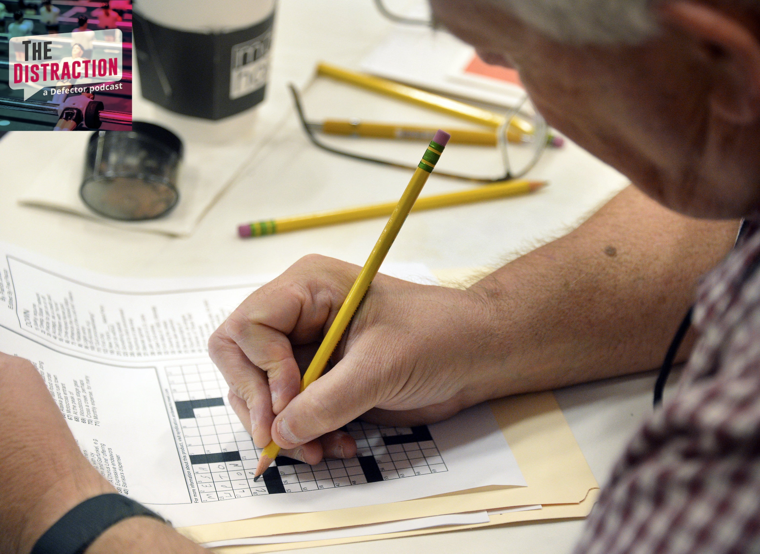John O'Brien of Troy works on a puzzle as the Times Union hosts the inaugural Upstate Crossword Championship tournament Saturday Sept. 22, 2018 in Colonie, NY.