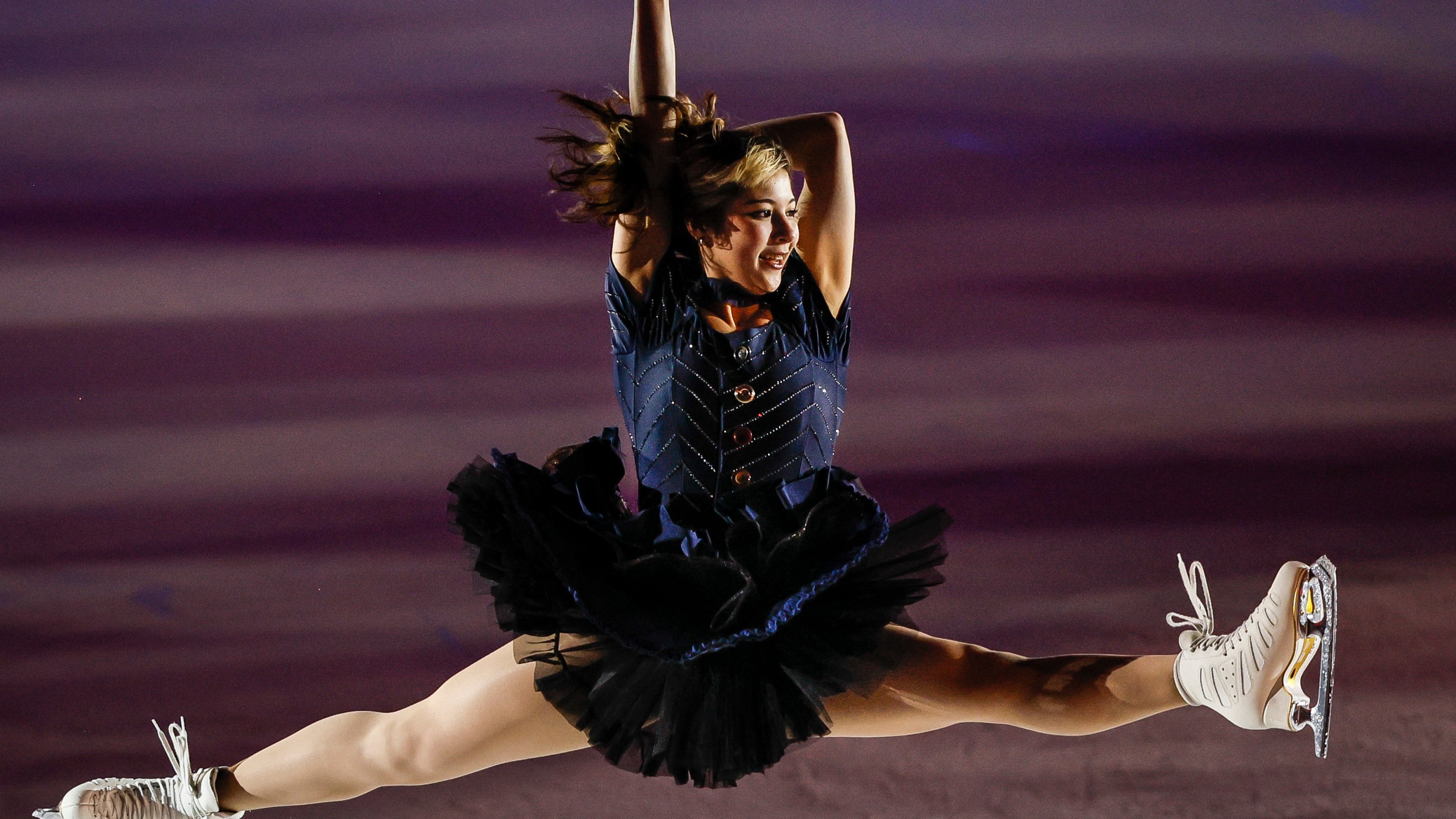 Olympic gold medalist Alysa Liu performs during the Skating Club of Boston's annual benefit ice show "Ice Chips 2026: A World Journey" at the Tenley E. Albright Performance Center on February 28, 2026.