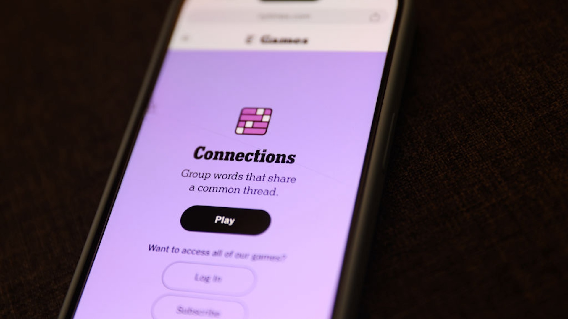 Connections displayed on an iphone