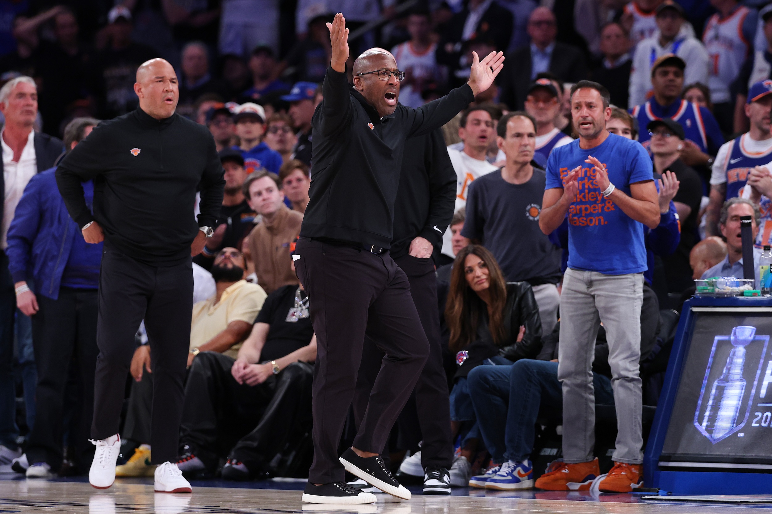 Mike Brown gestures from the sideline.
