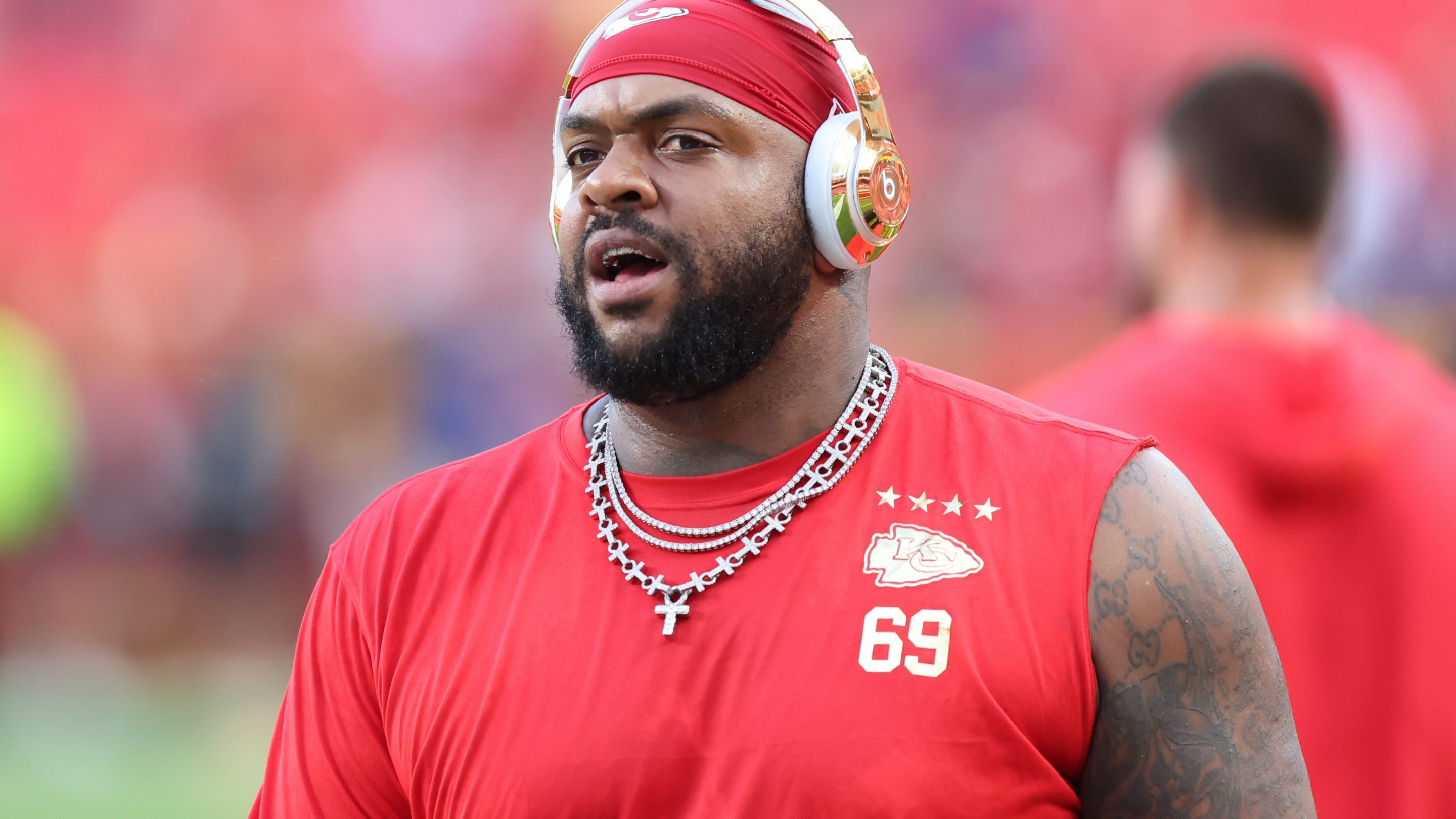 Kansas City Chiefs defensive tackle Mike Pennel Jr. (69) before an NFL game