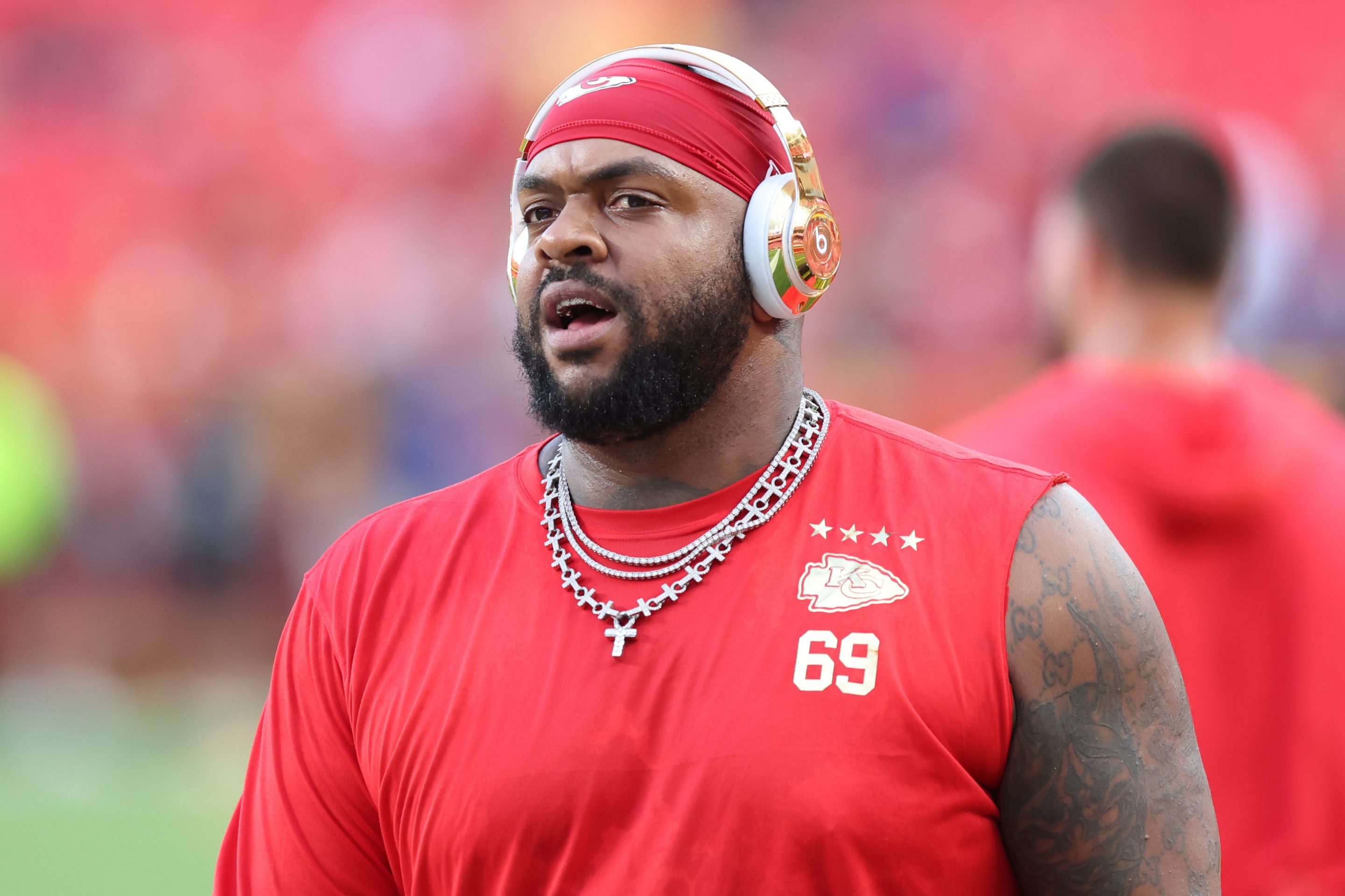 Kansas City Chiefs defensive tackle Mike Pennel Jr. (69) before an NFL game