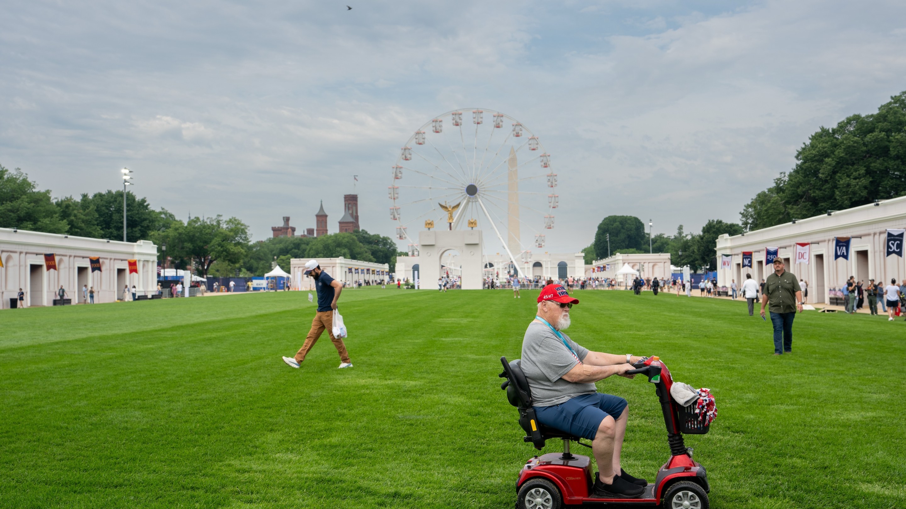 Visitors inspect the exhibitions at the Great American State Fair on June 26, 2026 in Washington, DC. The Freedom 250-backed Great American State Fair celebrating the 250th anniversary of the United States.