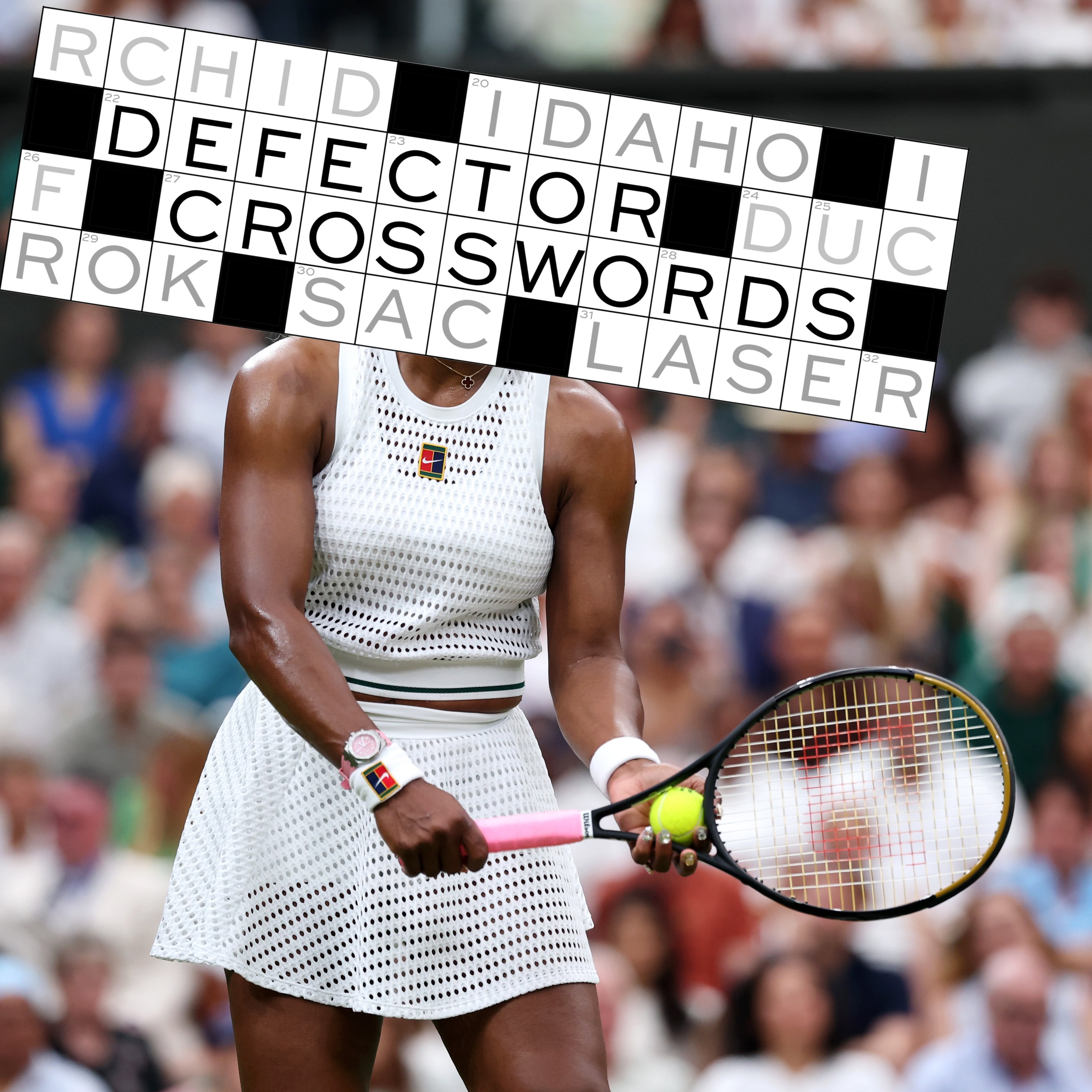 Serena Williams of United States prepares to serve against Maya Joint of Australia during their Ladies' Singles first round match on day two of The Championships Wimbledon 2026 at All England Lawn Tennis and Croquet Club on June 30, 2026 in London, England.