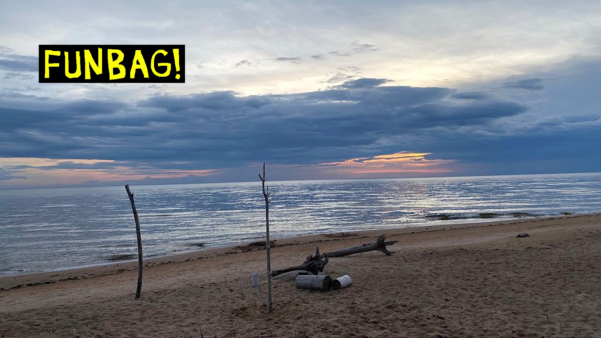 View of the Baltic Sea beach on the Gulf of Riga.